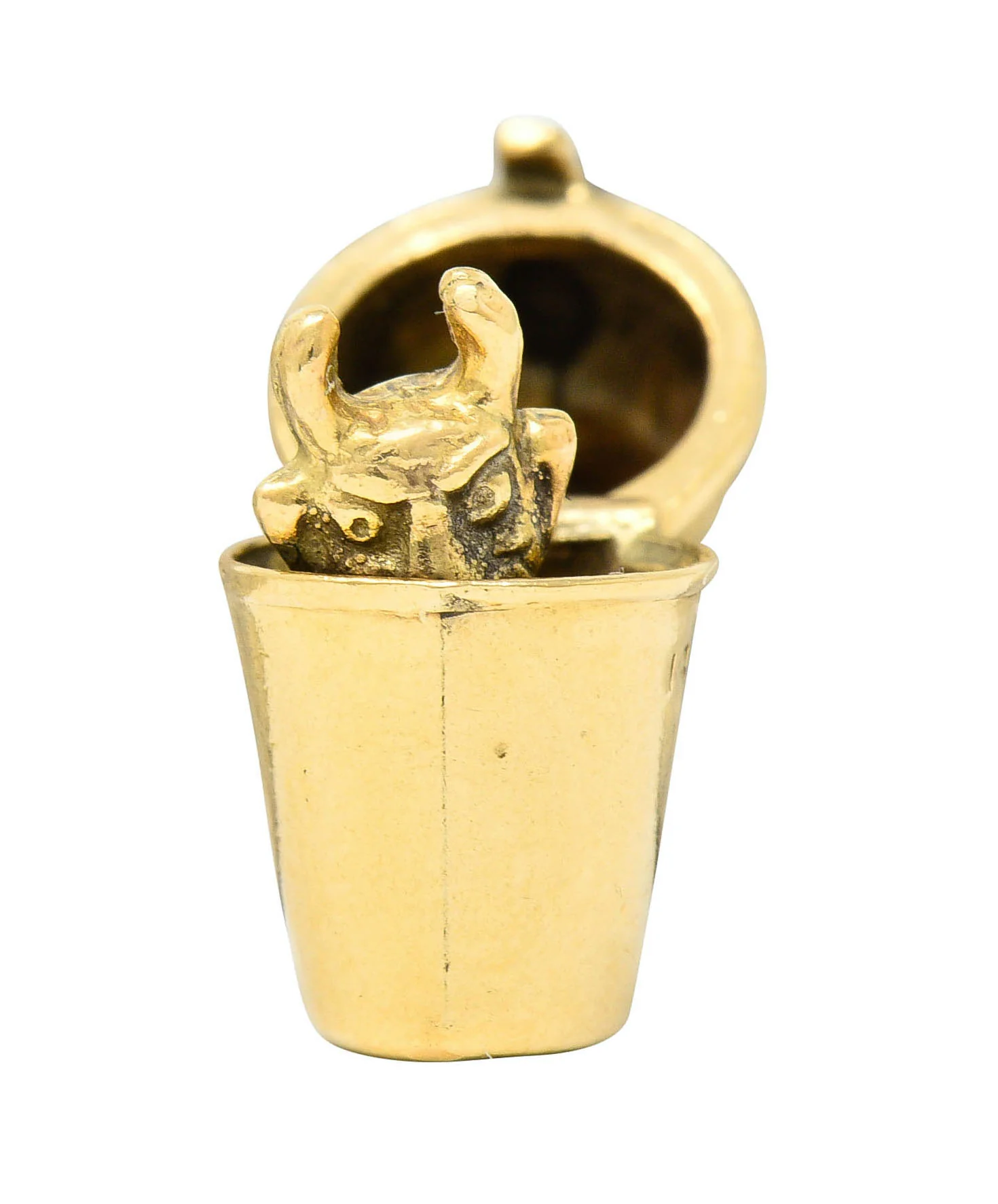 Retro 14 Karat Gold Devil Martini Shaker Charm - Image 8