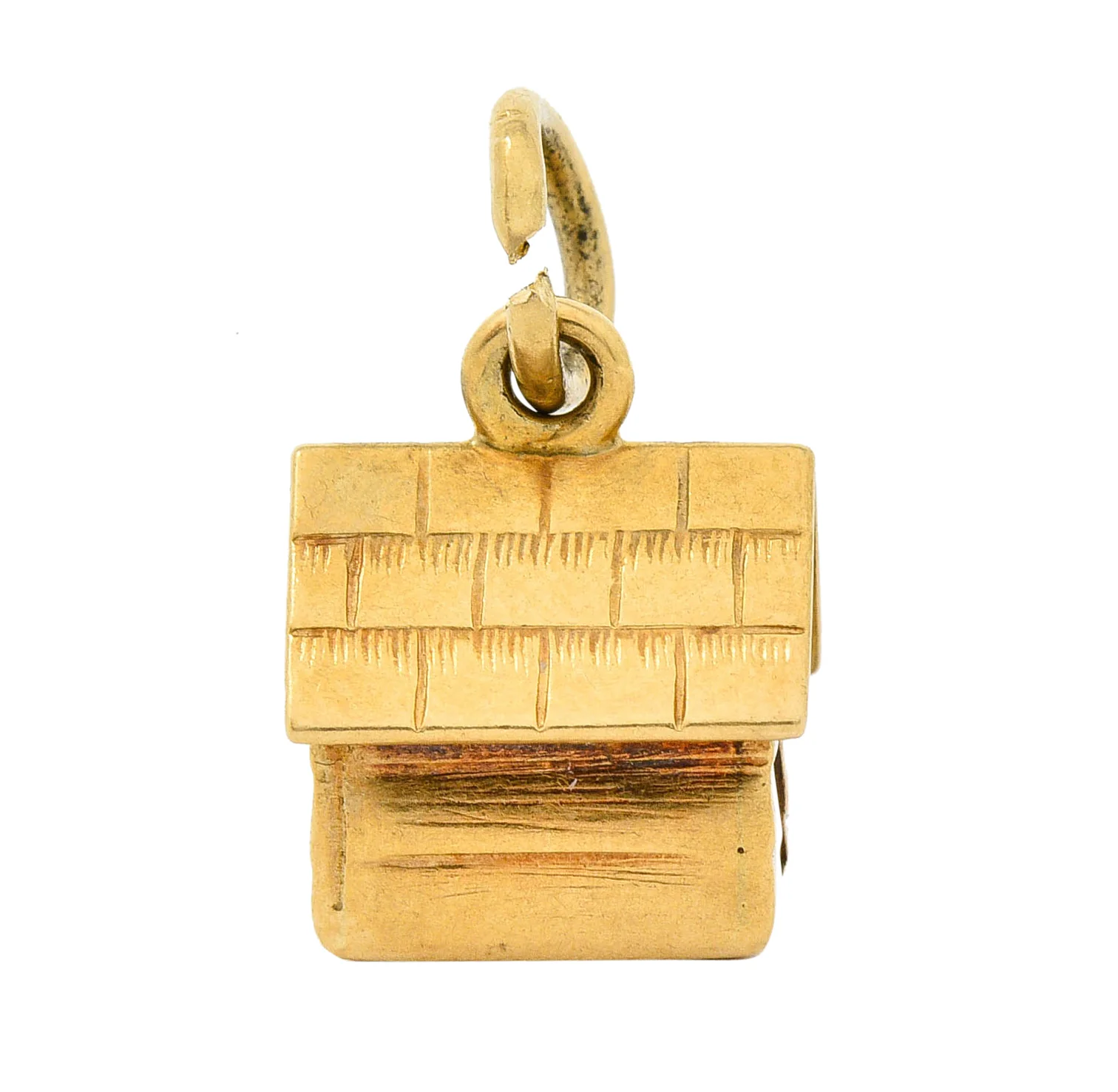 Retro 14 Karat Gold Doghouse Charm Circa 1950 - Image 4