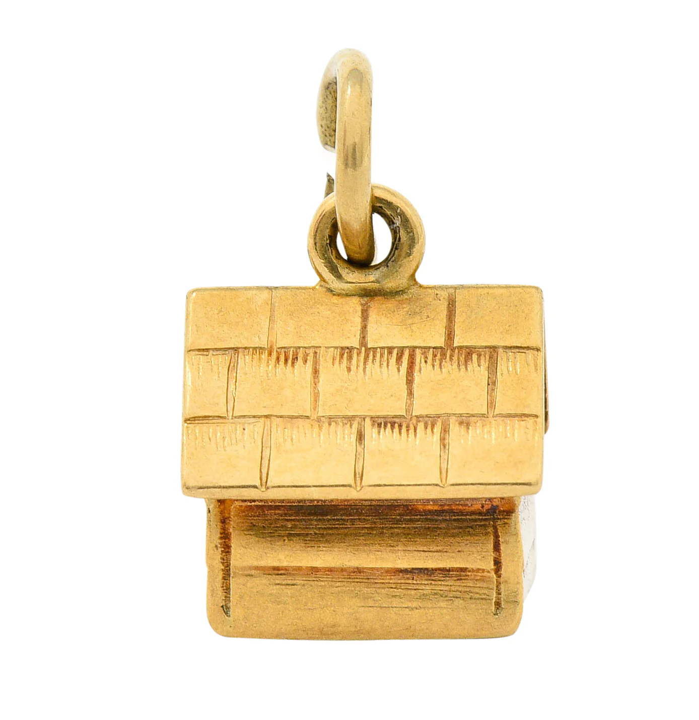 Retro 14 Karat Gold Doghouse Charm Circa 1950 - Image 6