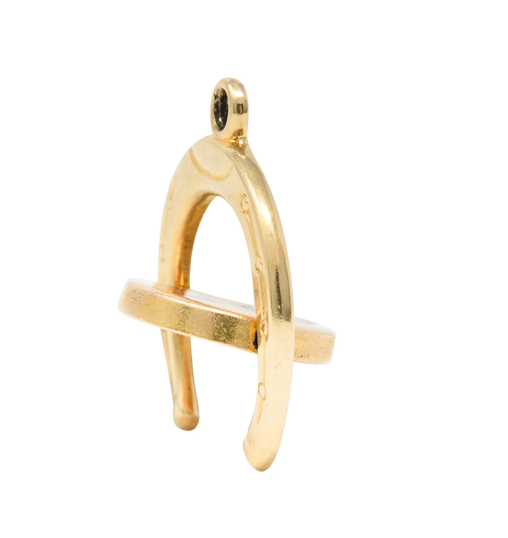 Retro 14 Karat Gold Thaumatrope I Love You Charm - Image 7