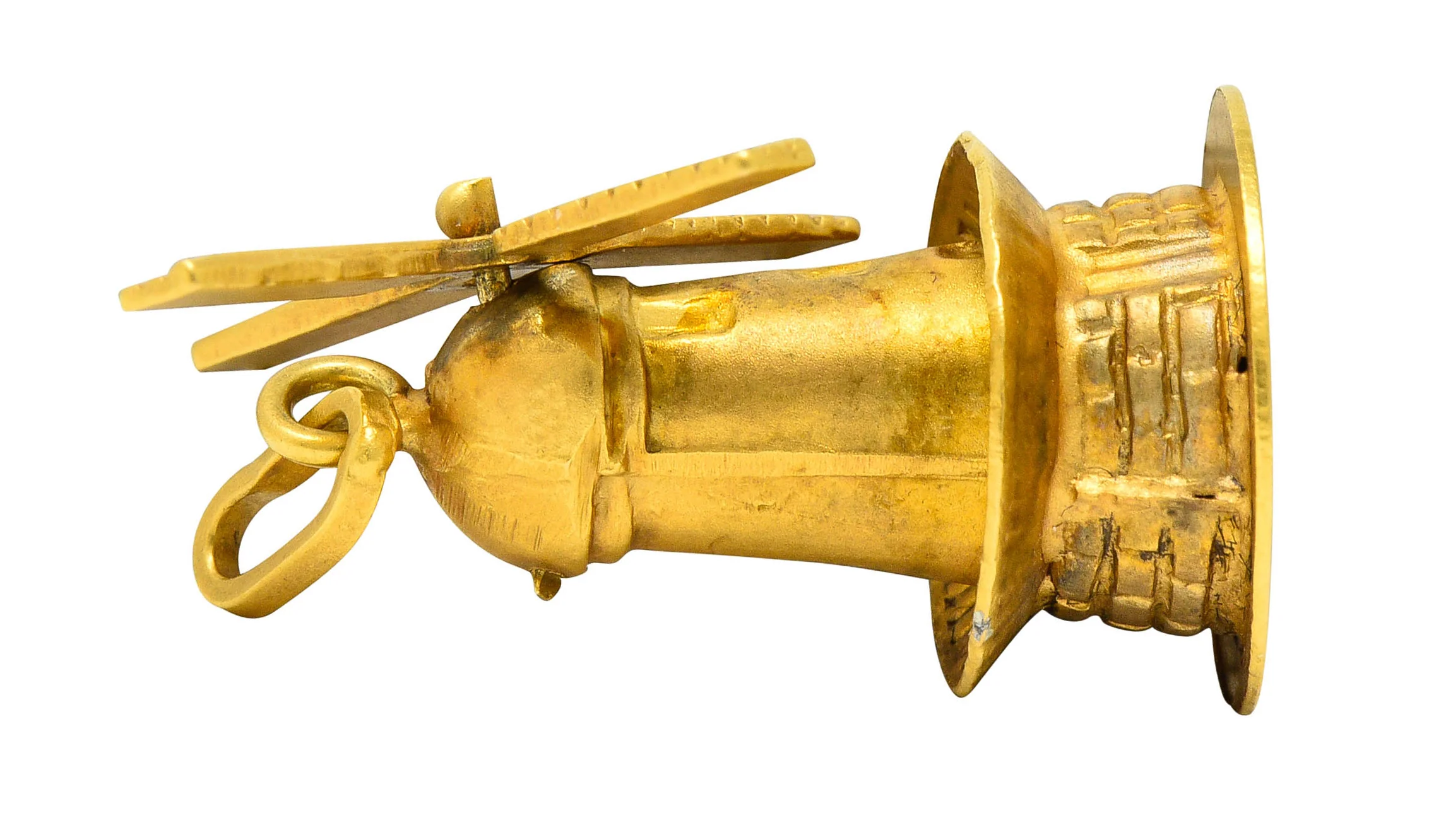 Retro 18 Karat Gold Articulated Dutch Windmill Charm - Image 11