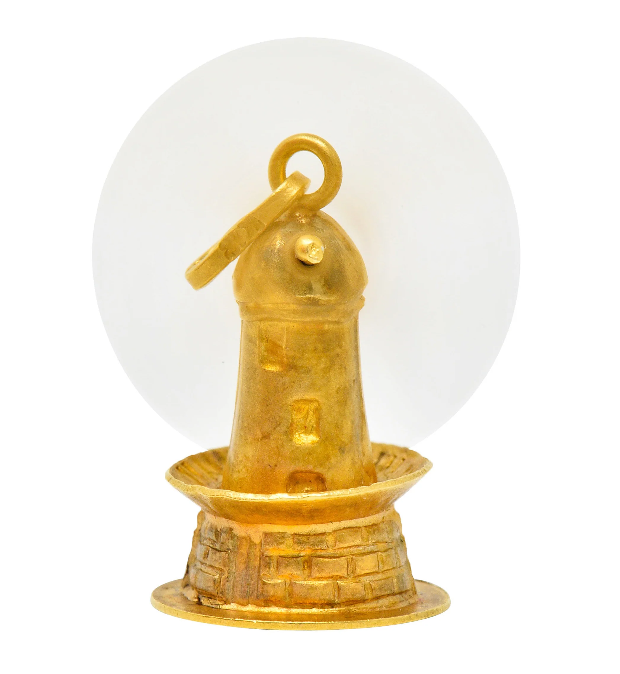 Retro 18 Karat Gold Articulated Dutch Windmill Charm - Image 2