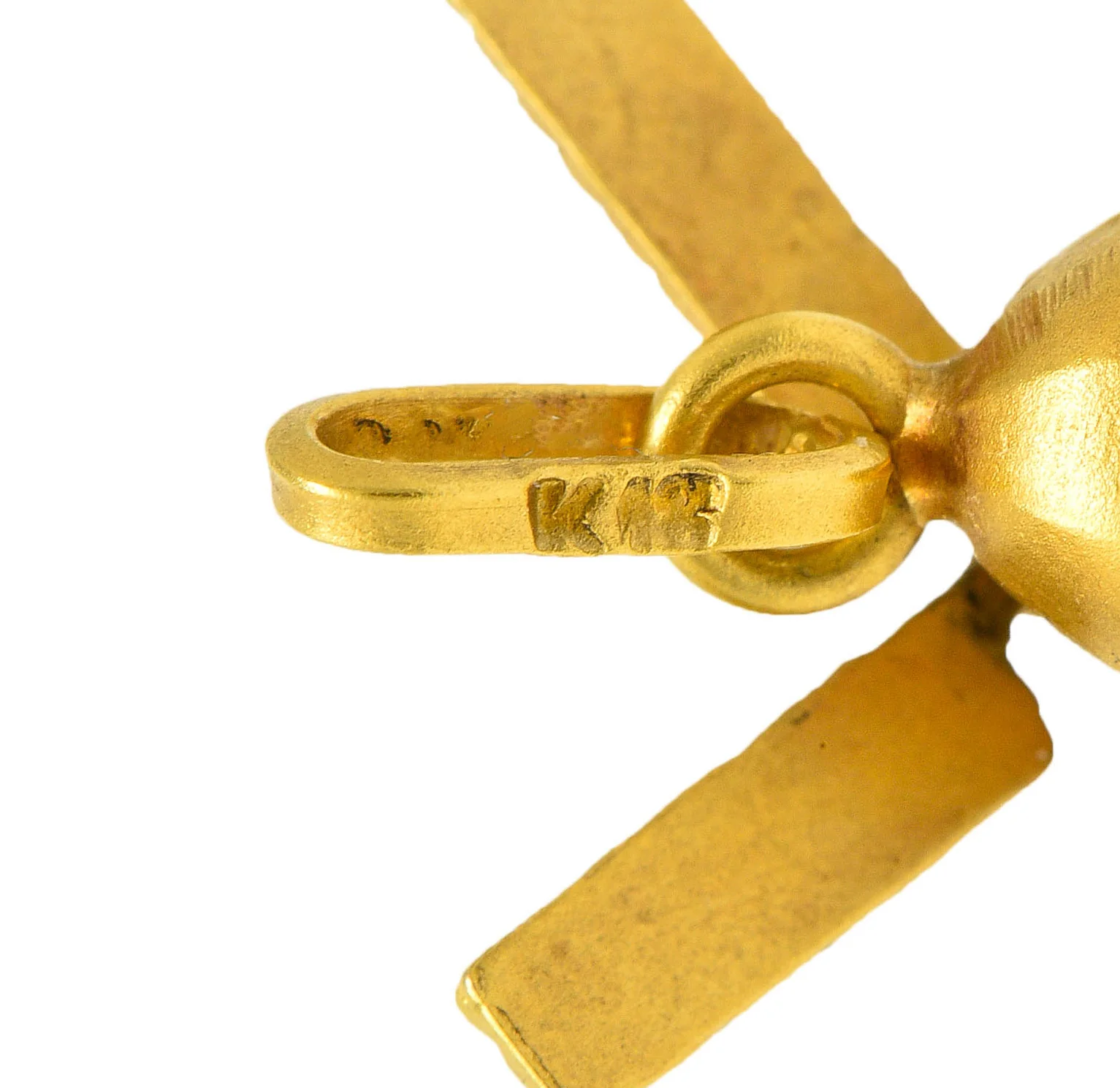 Retro 18 Karat Gold Articulated Dutch Windmill Charm - Image 9