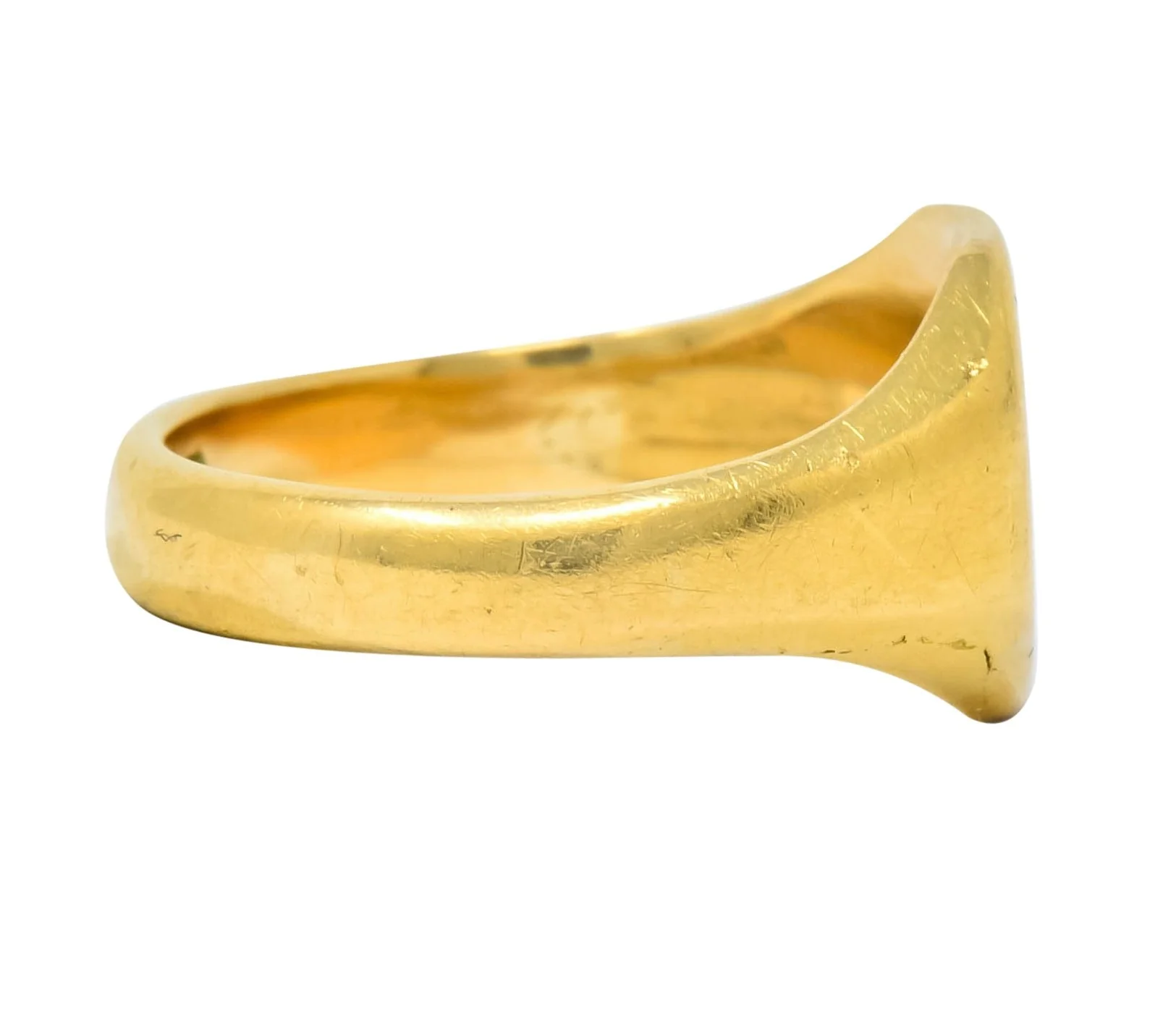 Retro 1938 Enamel 18 Karat Gold Ladybug Signet Pinky Ring - Image 3