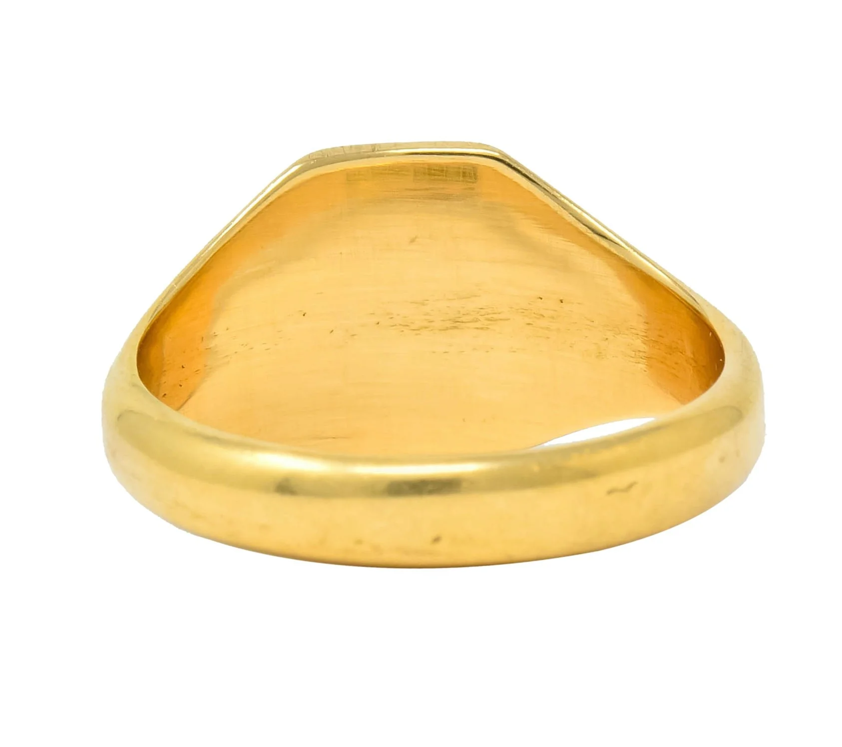 Retro 1938 Enamel 18 Karat Gold Ladybug Signet Pinky Ring - Image 6