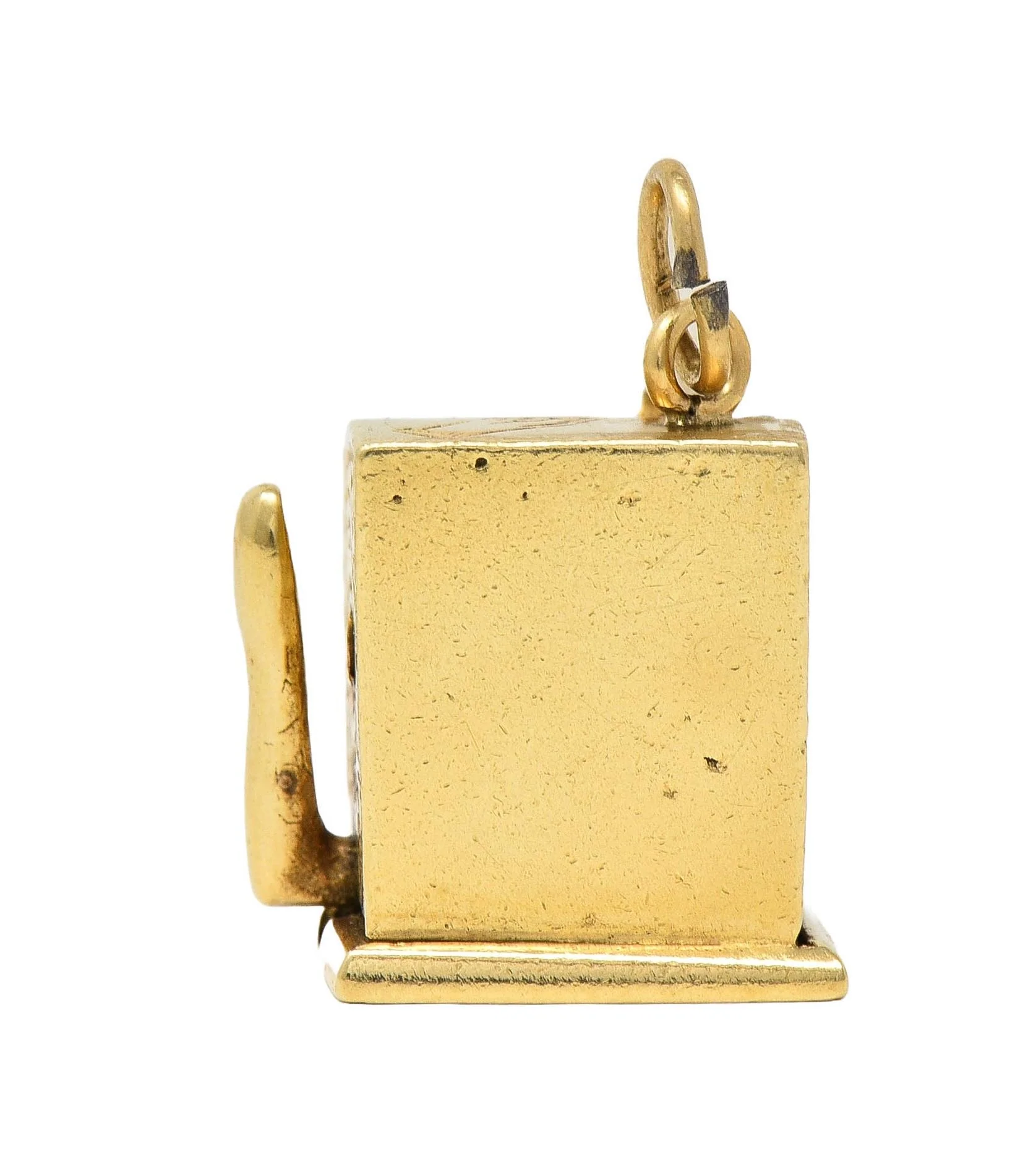Retro 1940's Enamel 14 Karat Yellow Gold Slot Machine Vintage Charm - Image 4