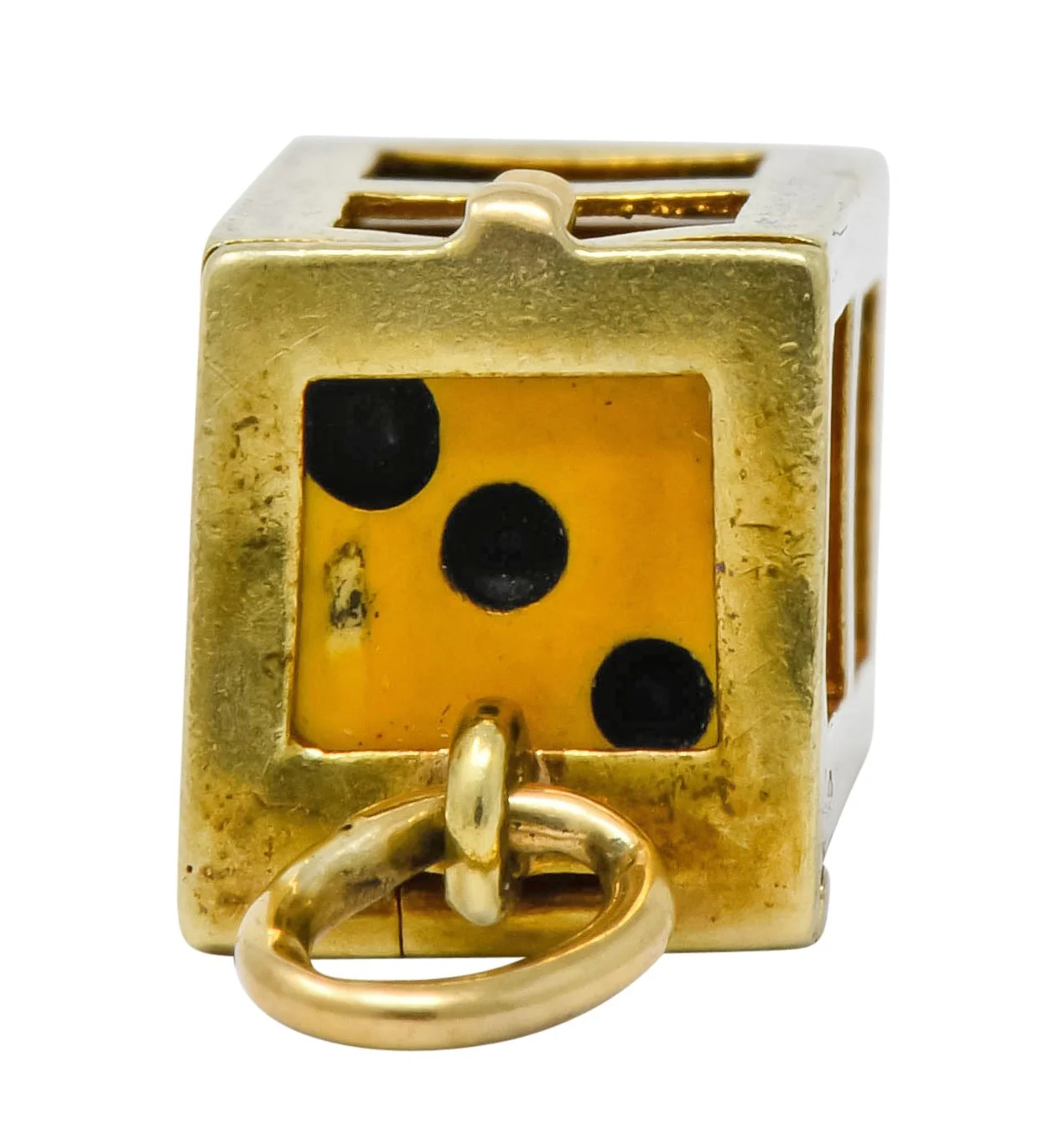 Retro Bakelite 14 Karat Gold Removable Lucky Dice Charm - Image 7