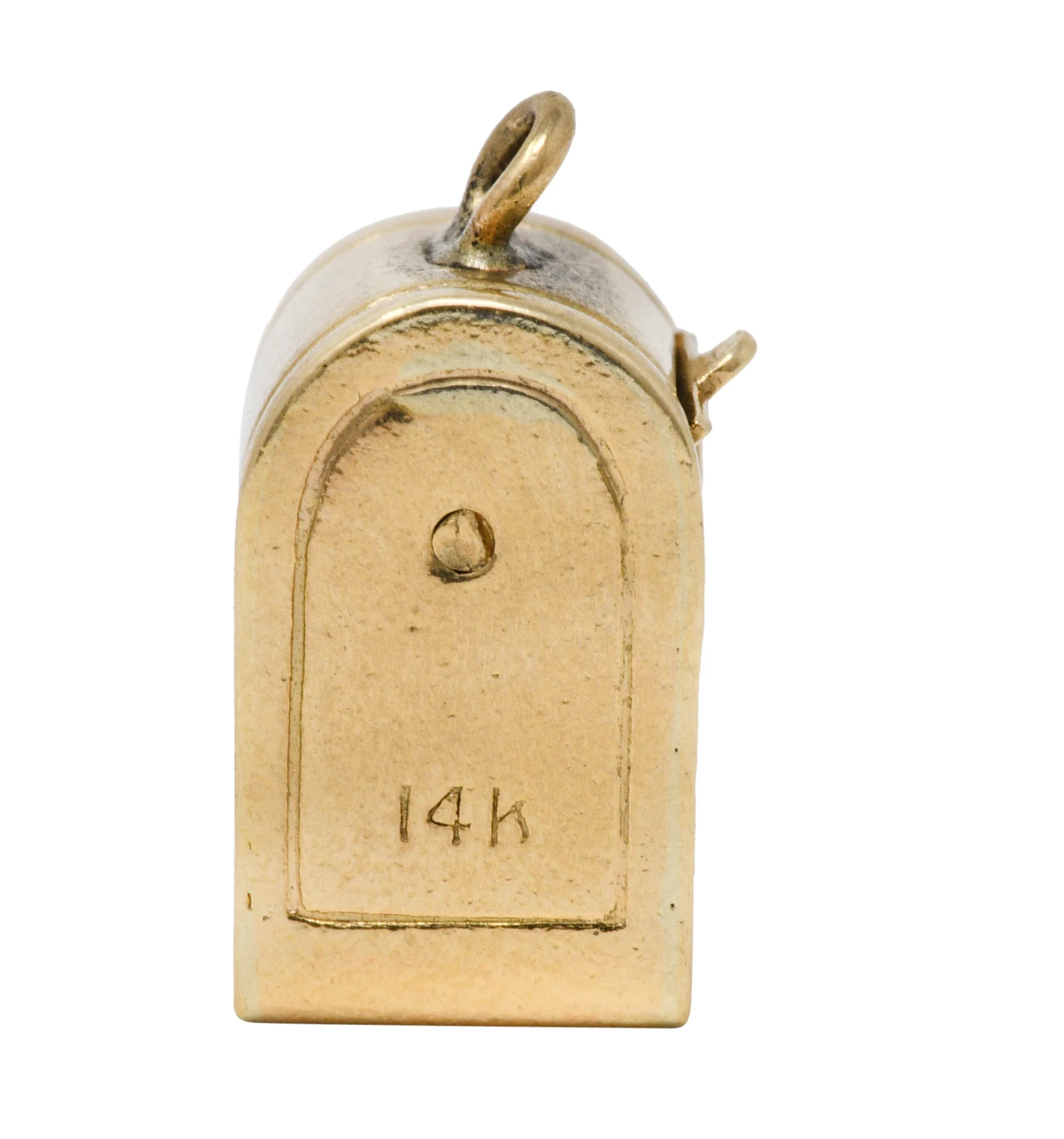 Retro Enamel 14 Karat Gold Love Letter Mailbox Charm - Image 3