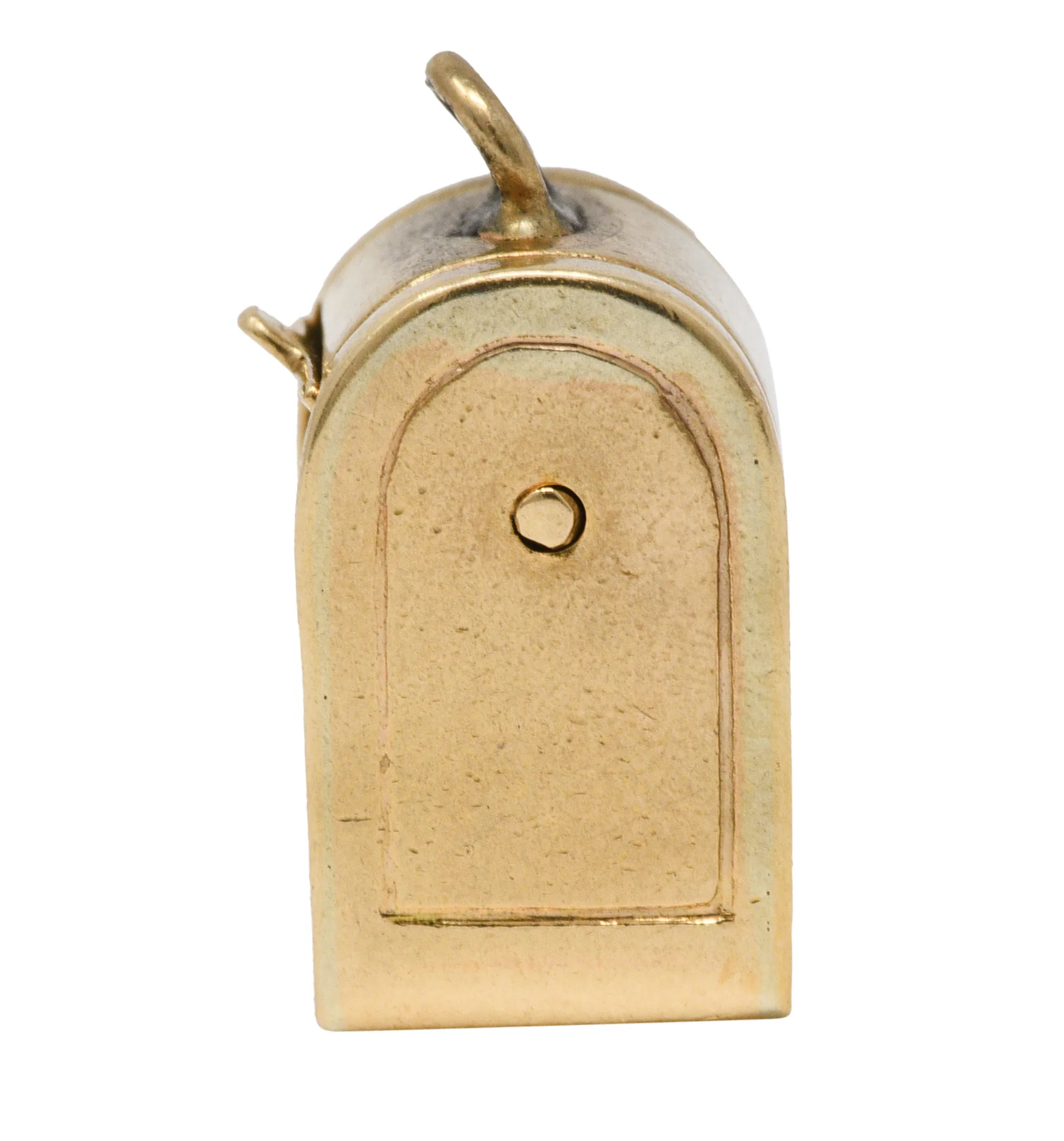 Retro Enamel 14 Karat Gold Love Letter Mailbox Charm - Image 5