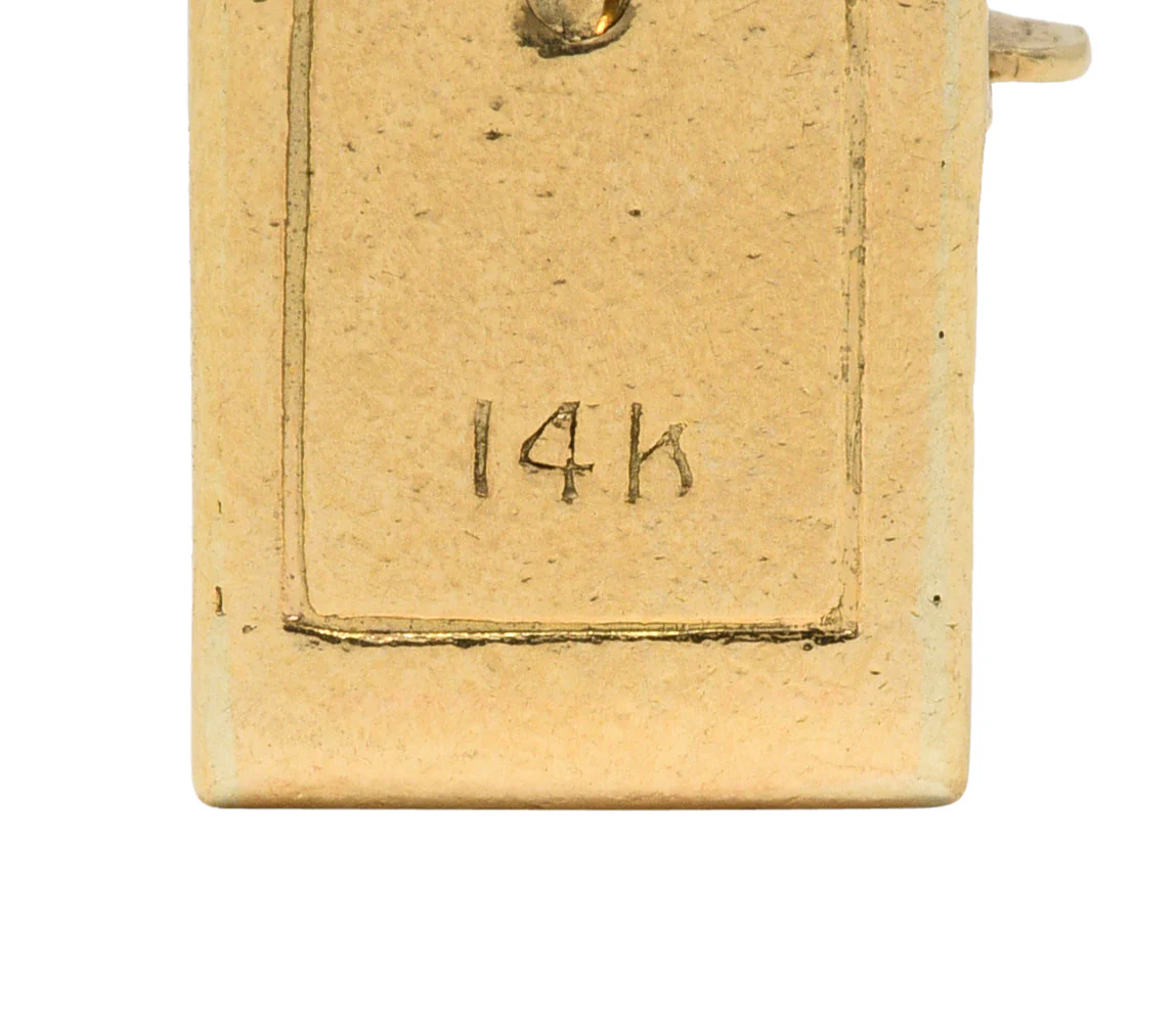Retro Enamel 14 Karat Gold Love Letter Mailbox Charm - Image 6