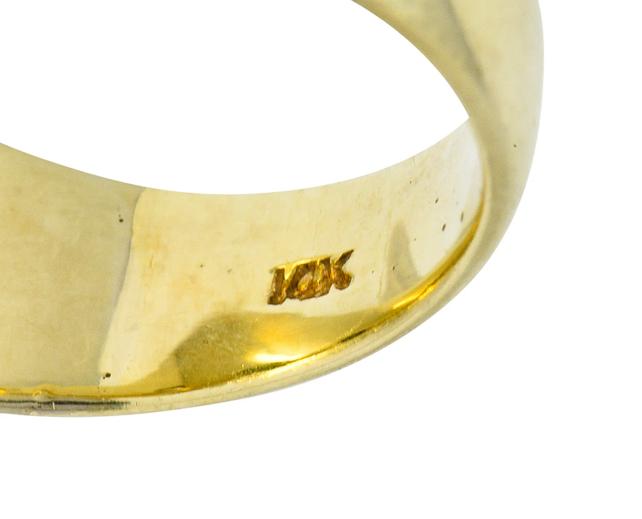 Retro Jadeite Jade Diamond 14 Karat Gold Unisex Cabochon Ring GIA - Image 10