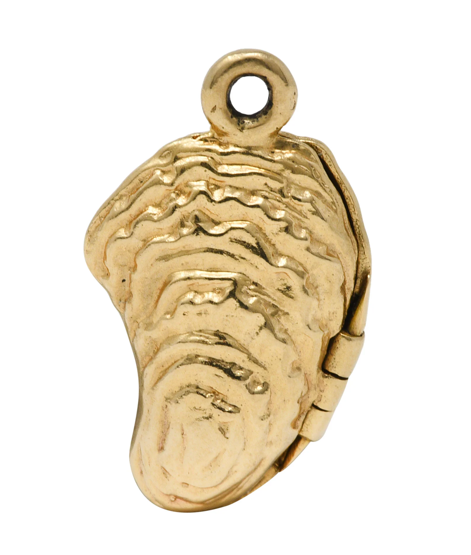 Retro Pearl 14 Karat Gold Freshwater Mussel Charm - Image 4