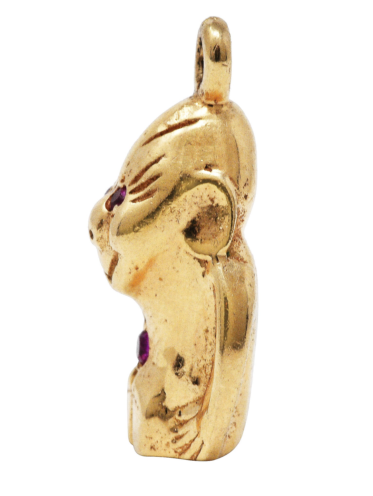 Retro Ruby 14 Karat Gold Gorilla Charm - Image 3