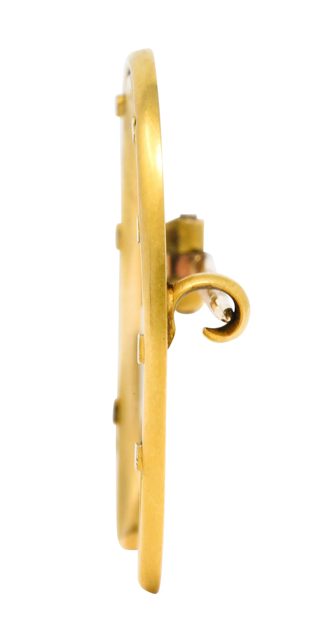 Riker Brothers Platinum-Topped 14 Karat Gold Horseshoe Brooch - Image 5