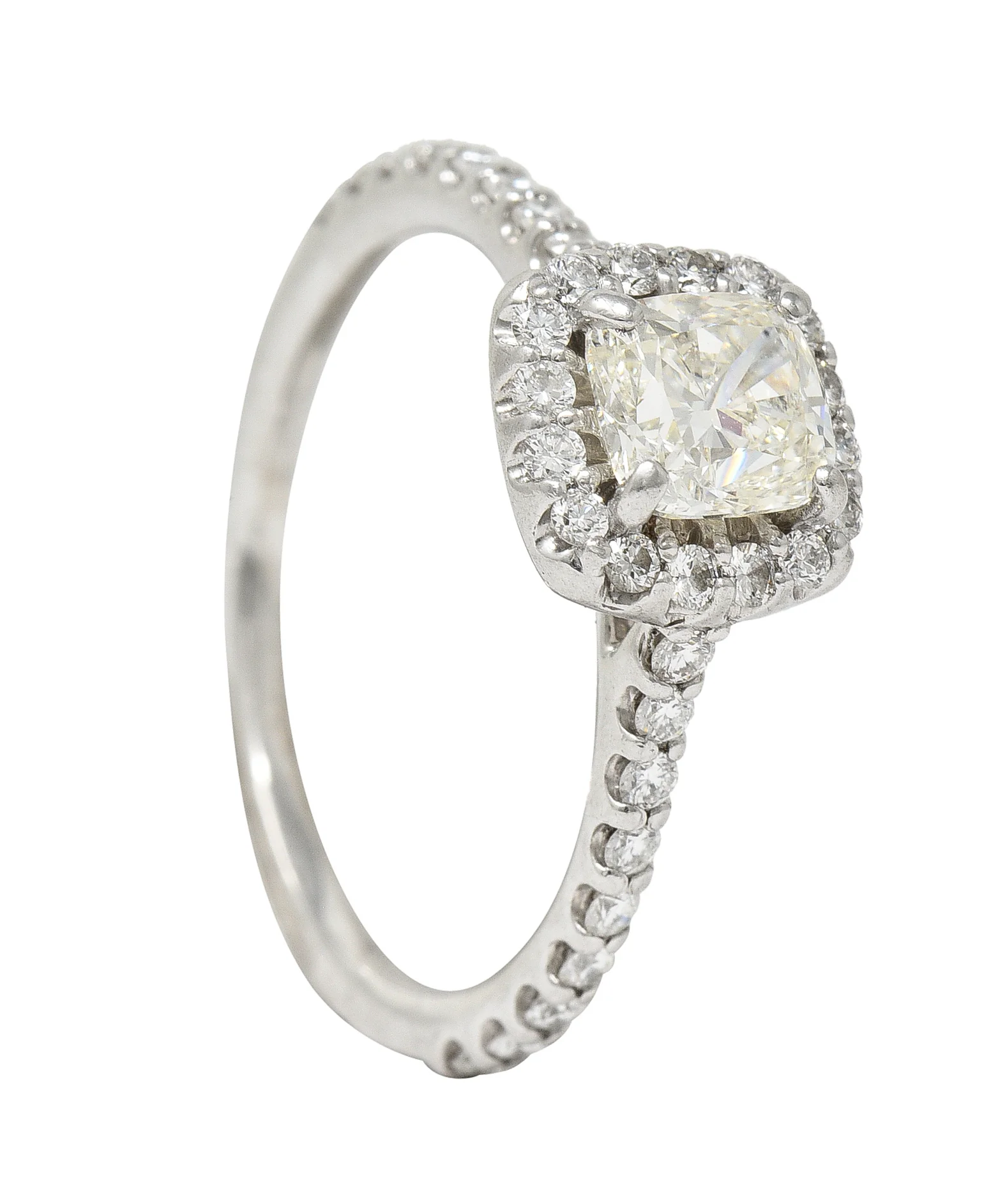 Ritani Contemporary 1.55 CTW Diamond 14 Karat Cushion Engagement Ring GIA - Image 11