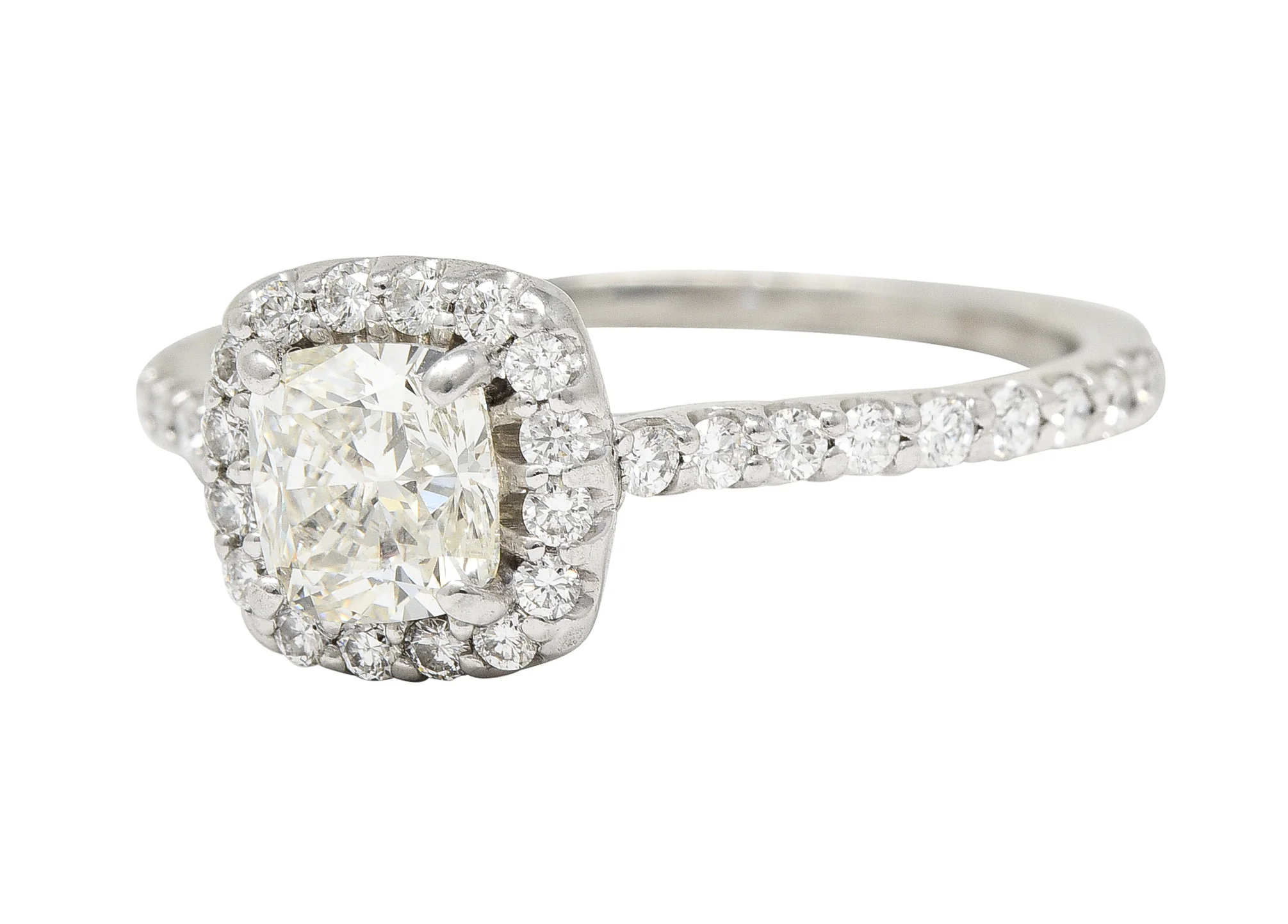 Ritani Contemporary 1.55 CTW Diamond 14 Karat Cushion Engagement Ring GIA - Image 7