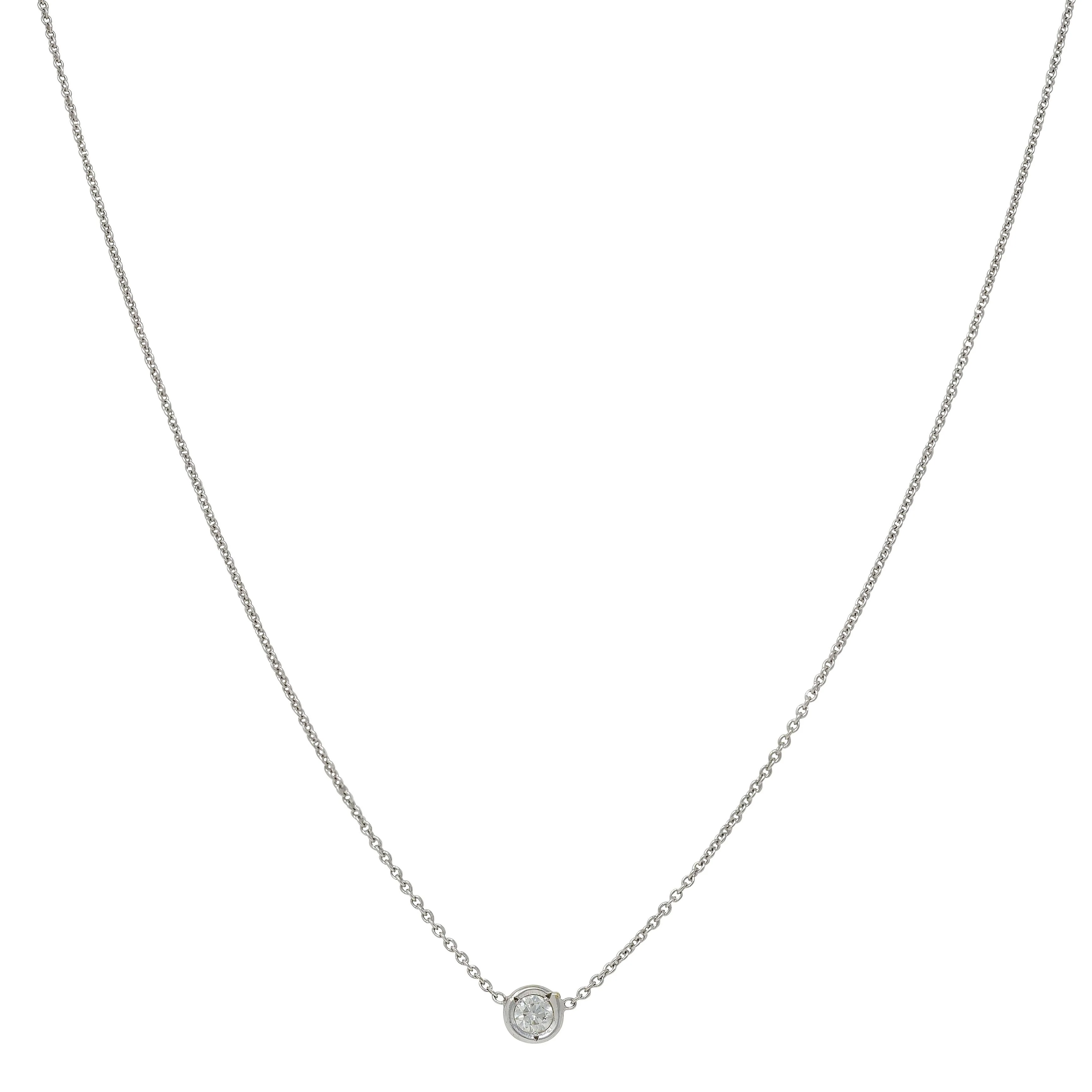 Roberto Coin 2000's Diamond Ruby 18 Karat White Gold Diamonds By The Inch Necklace
