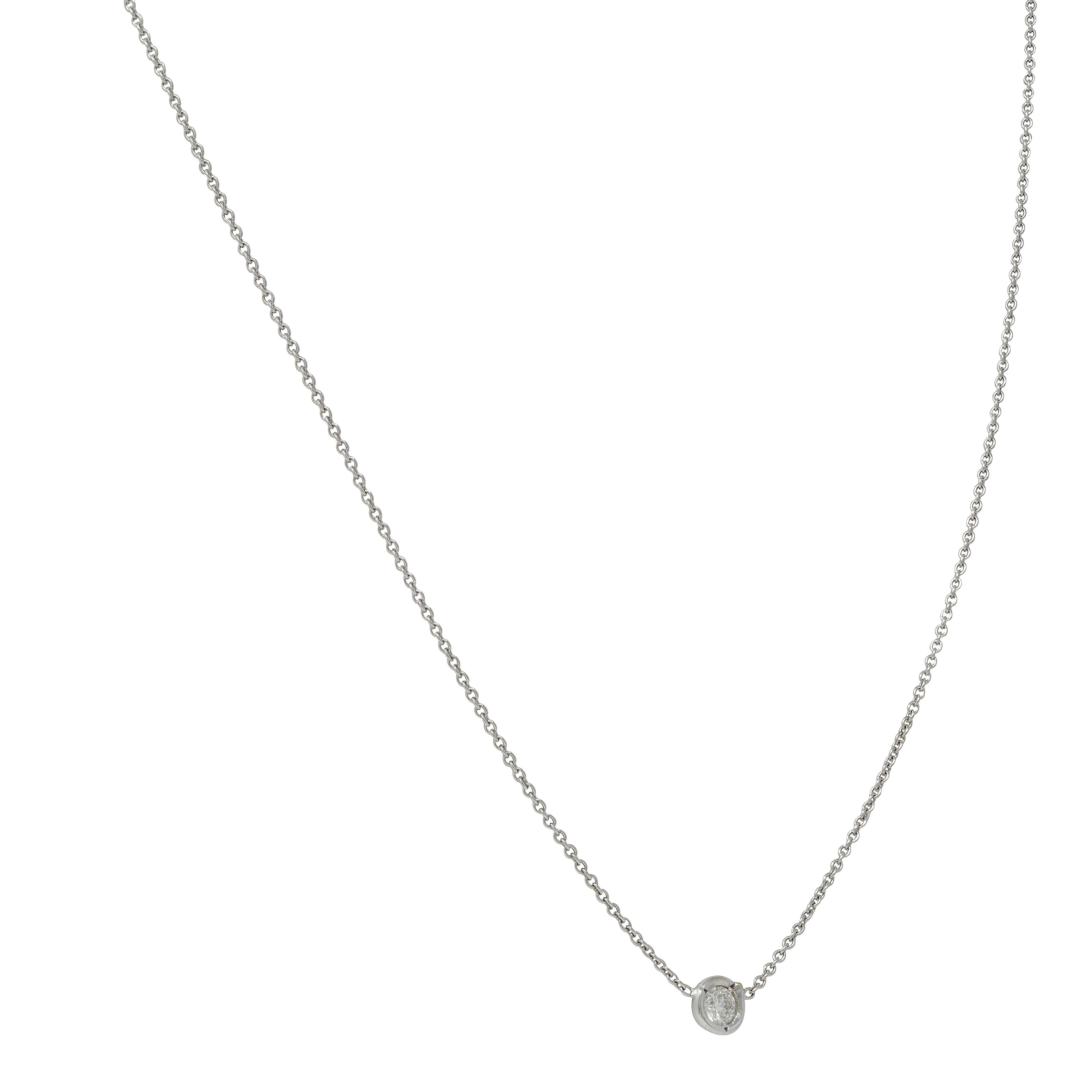 Roberto Coin 2000's Diamond Ruby 18 Karat White Gold Diamonds By The Inch Necklace - Image 4