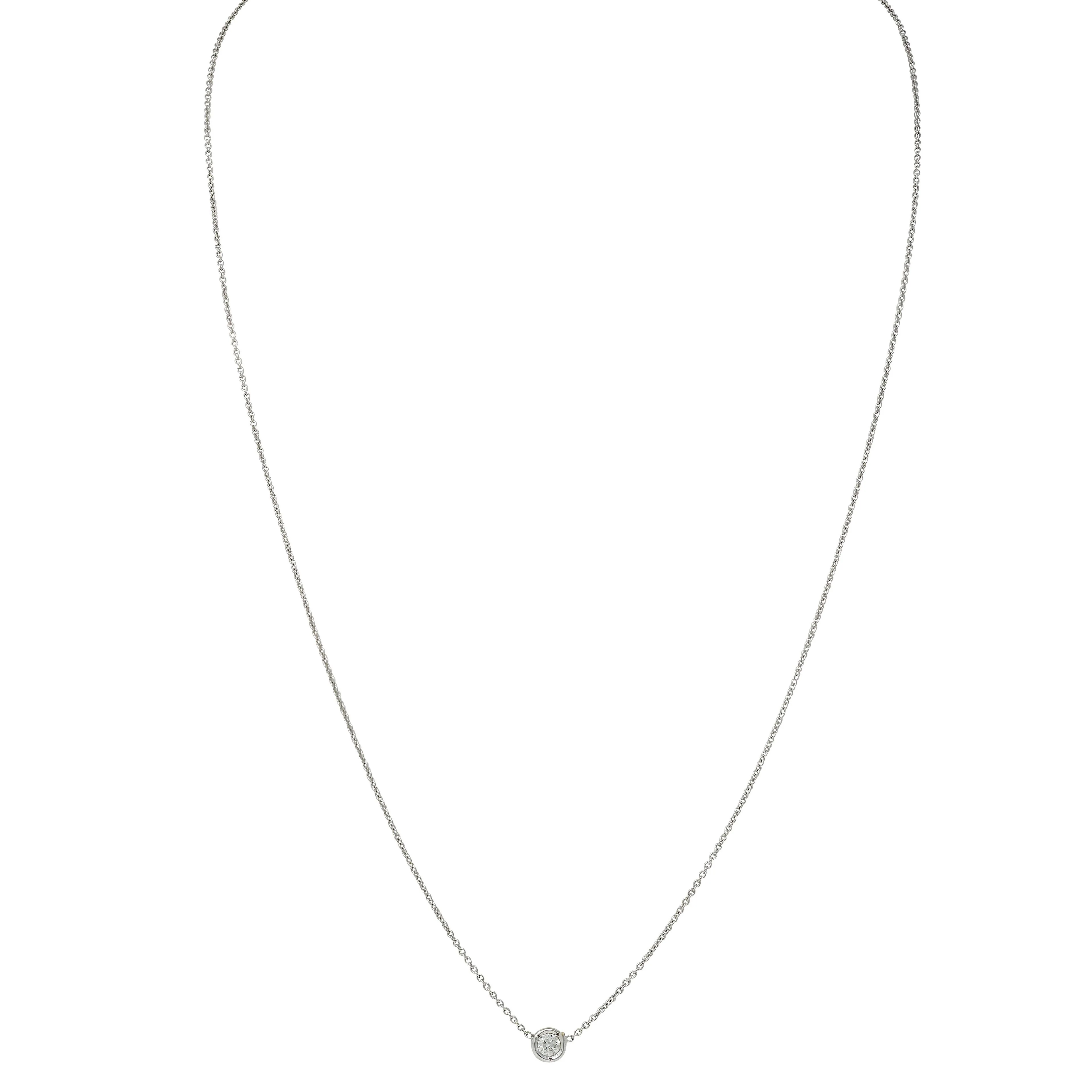 Roberto Coin 2000's Diamond Ruby 18 Karat White Gold Diamonds By The Inch Necklace - Image 5