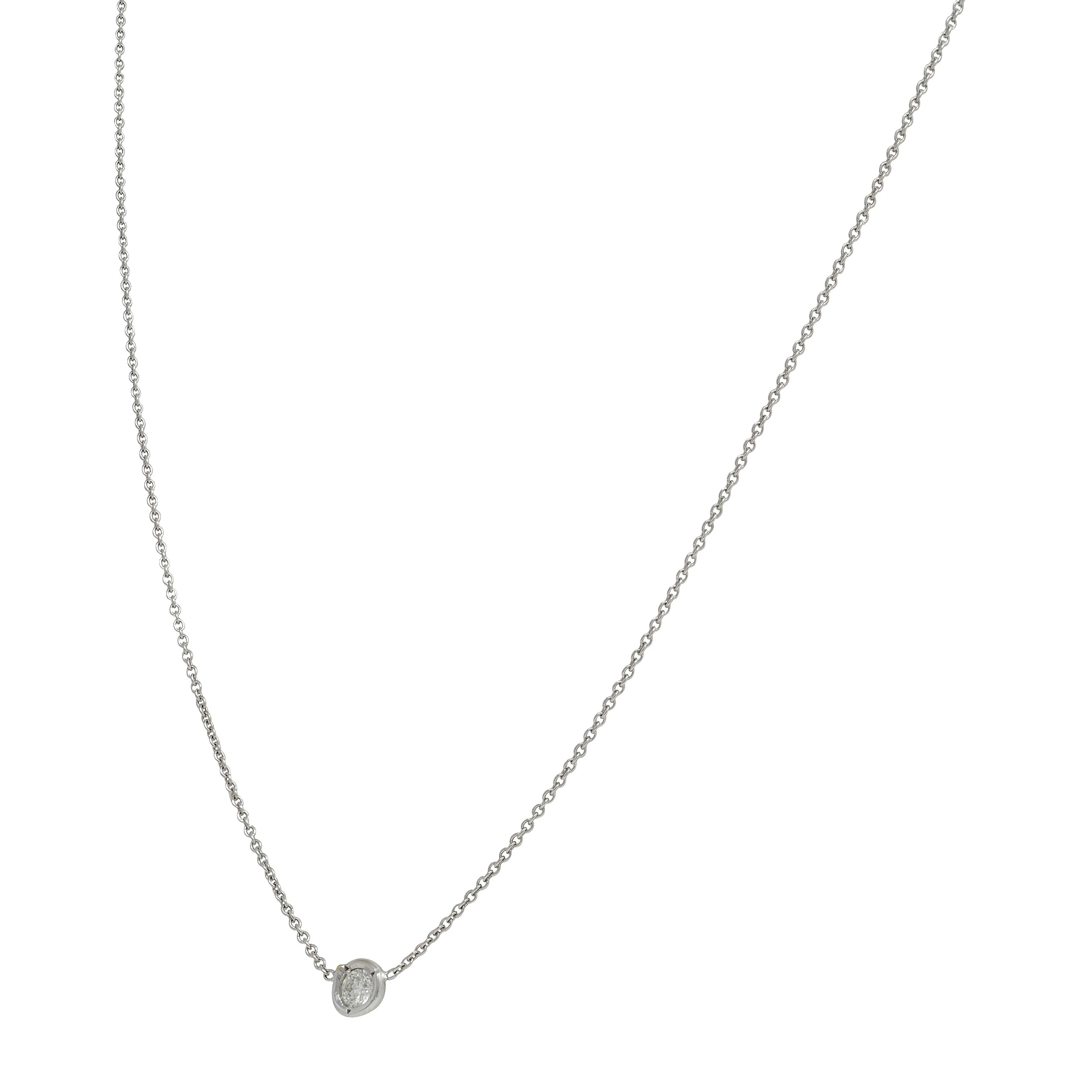 Roberto Coin 2000's Diamond Ruby 18 Karat White Gold Diamonds By The Inch Necklace - Image 6