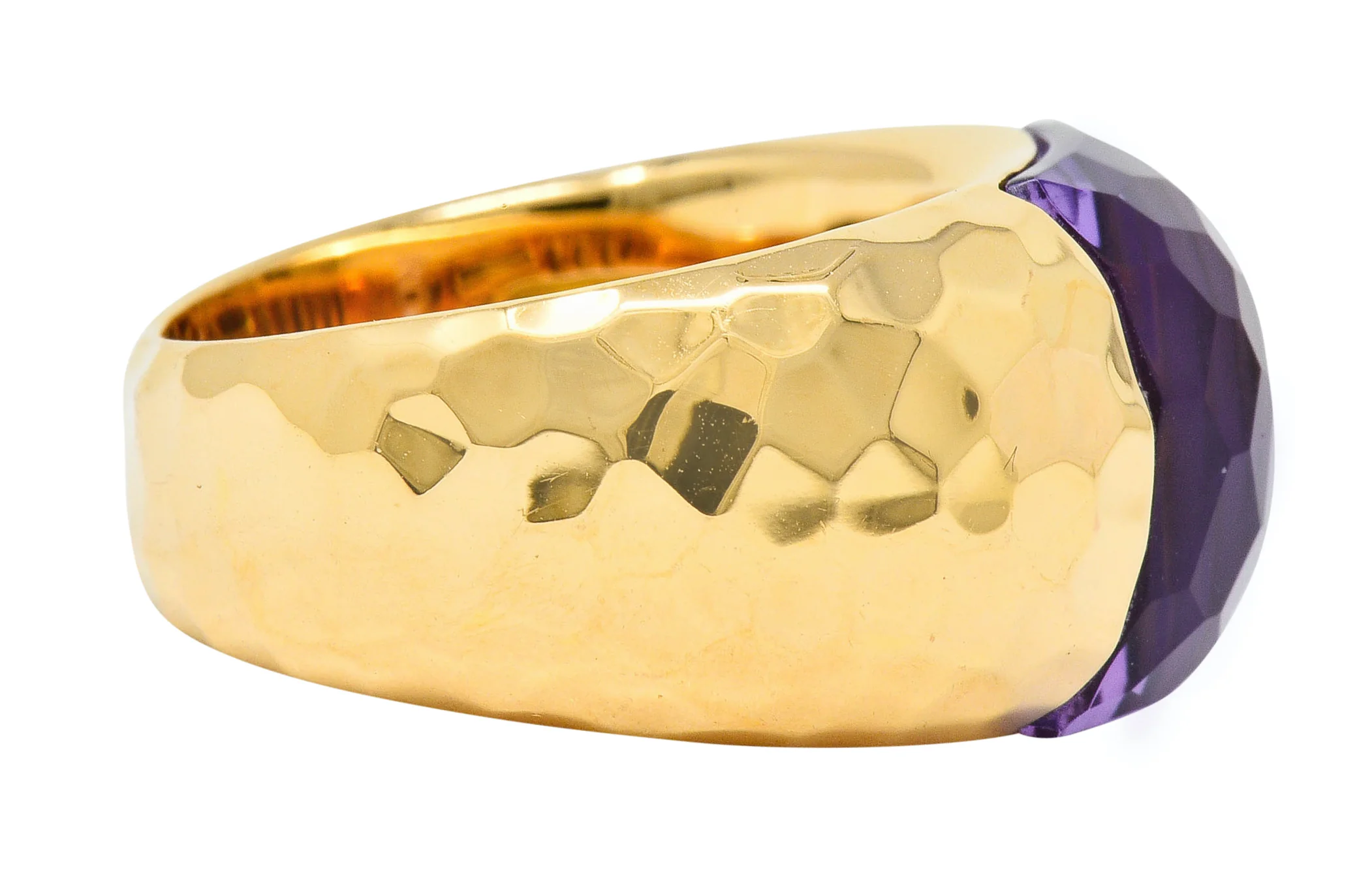 Roberto Coin Amethyst 18 Karat Rose Gold Gemstone Band Ring - Image 3