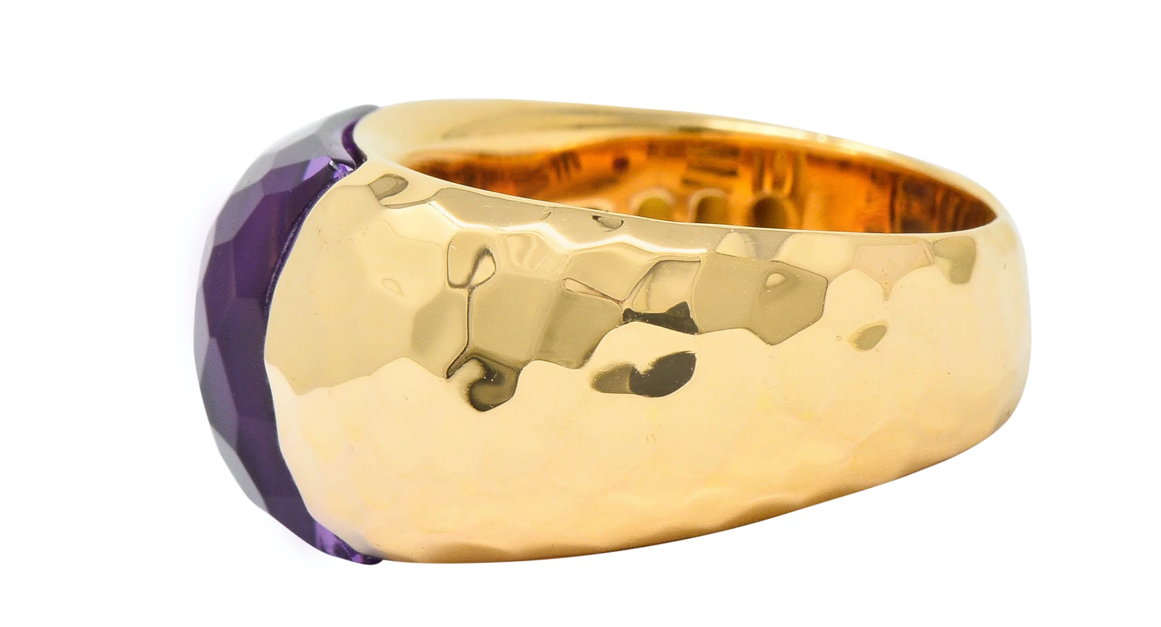 Roberto Coin Amethyst 18 Karat Rose Gold Gemstone Band Ring - Image 5