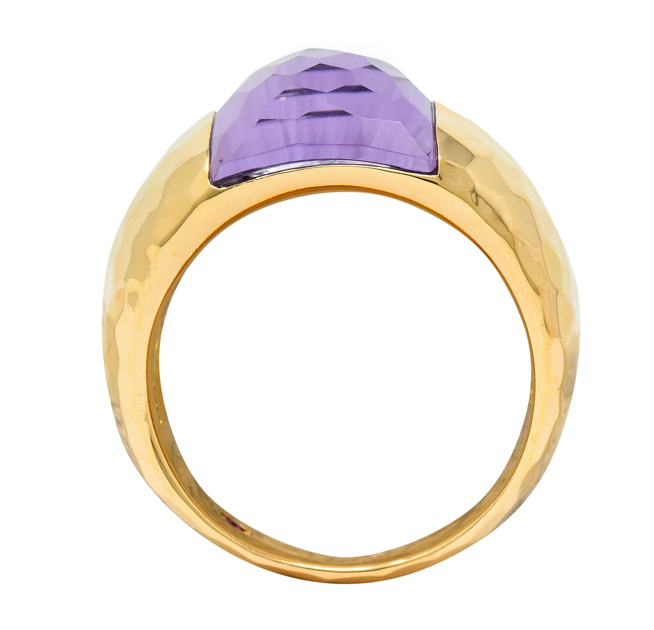 Roberto Coin Amethyst 18 Karat Rose Gold Gemstone Band Ring - Image 7