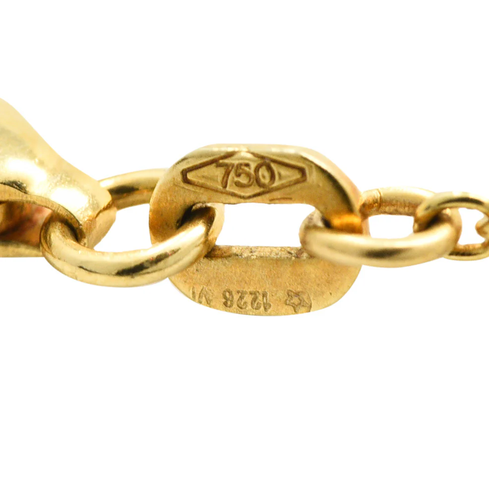 Roberto Coin Brushed 18 Karat Gold Moderno Necklace - Image 6