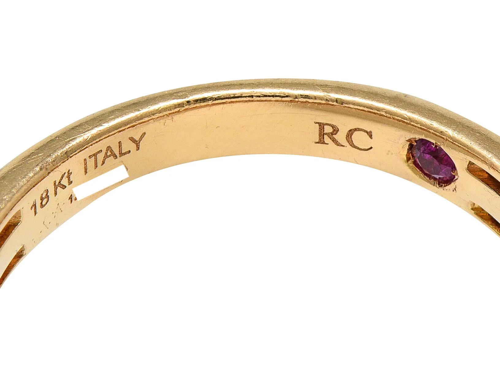 Roberto Coin Contemporary Diamond 18 Karat Two-Tone Gold Domed Capri Band Ring - Image 7