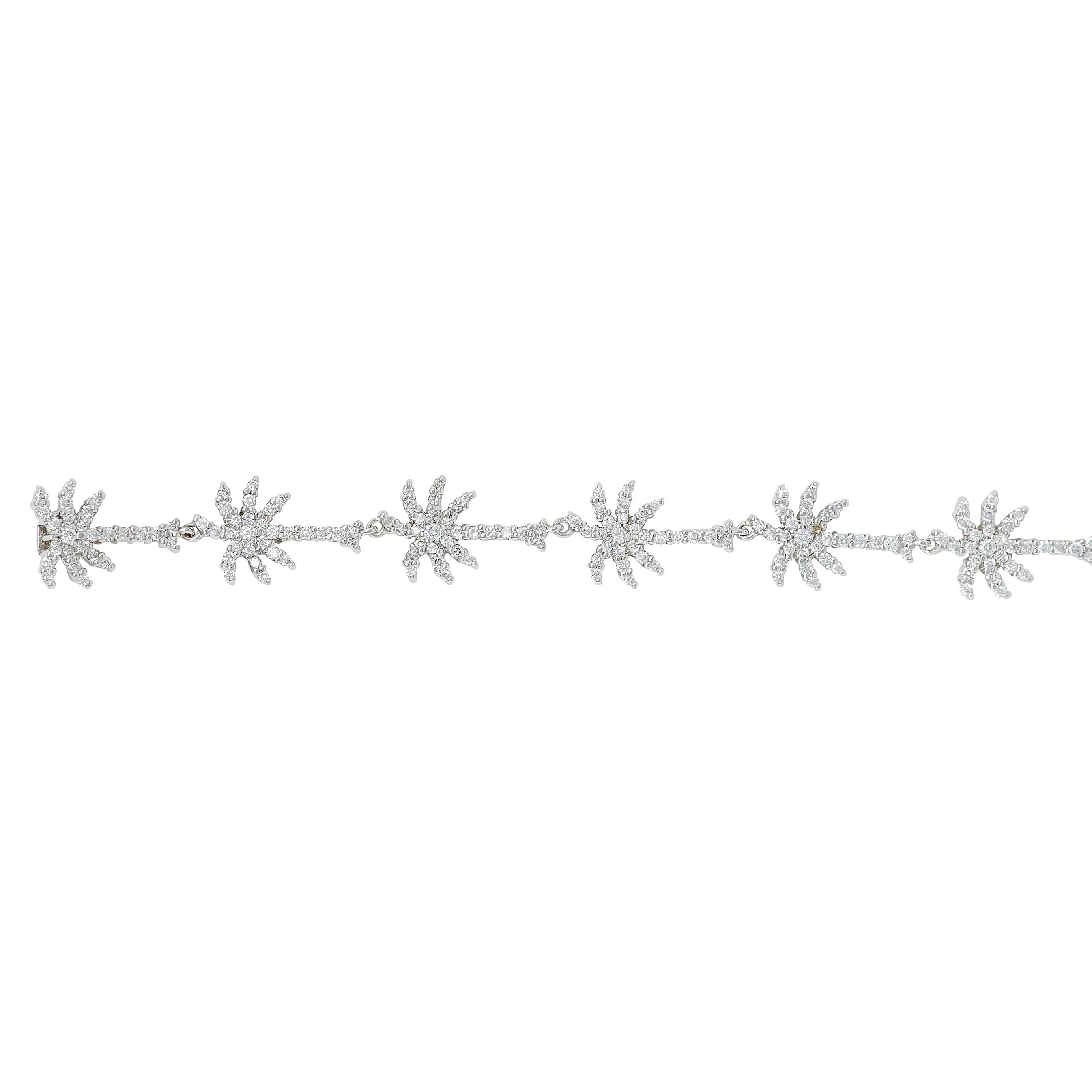 Roberto Coin Diamond 18 Karat White Gold Palm Tree Tiny Treasures Bracelet - Image 3
