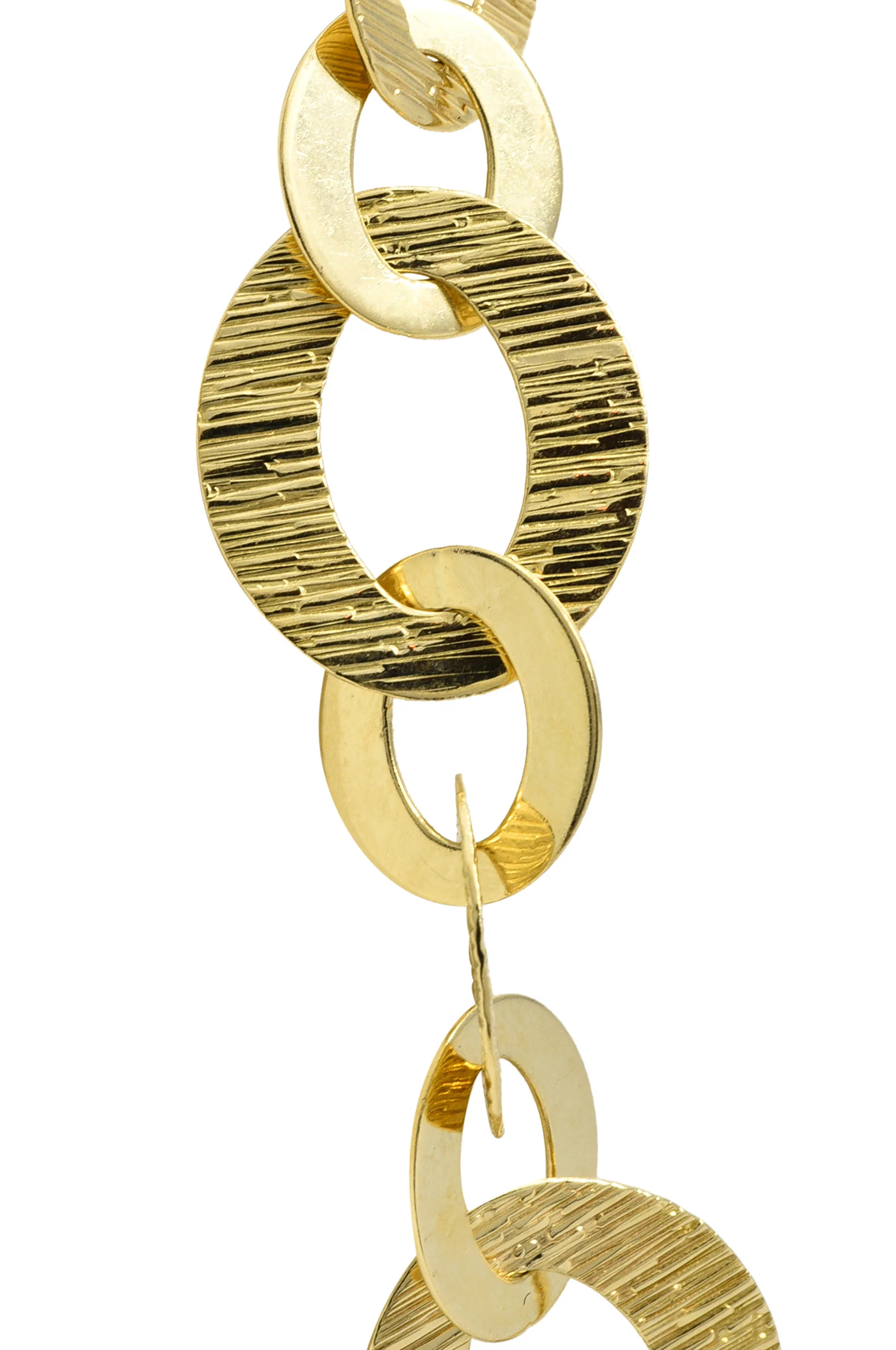 Roberto Coin Sapphire Cabochon 18 Karat Gold Italian Link Necklace - Image 6