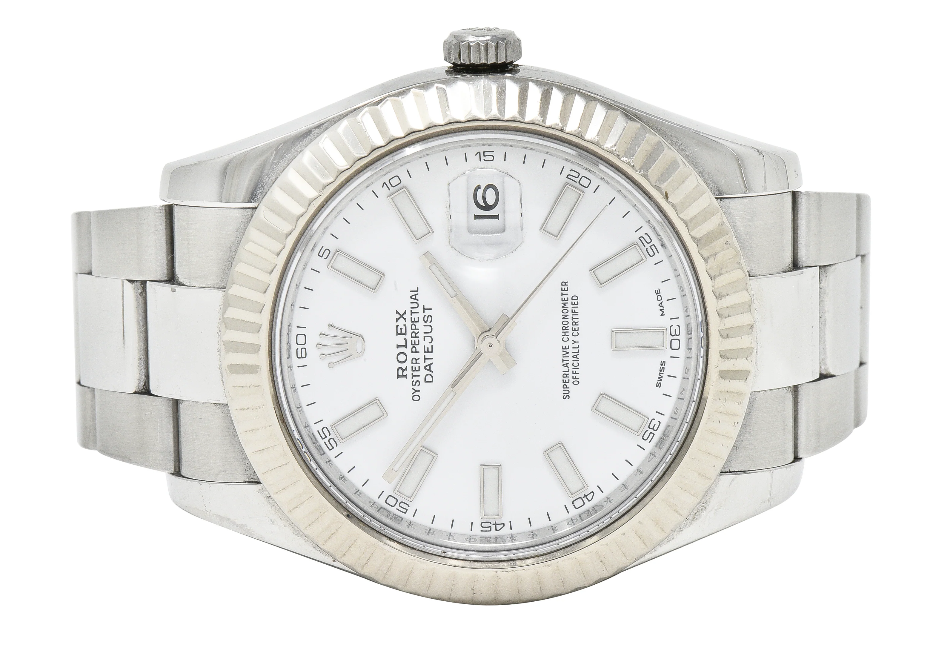 Rolex Datejust II 116334 41mm Automatic 18 Karat White Gold Steel Watch - Image 3