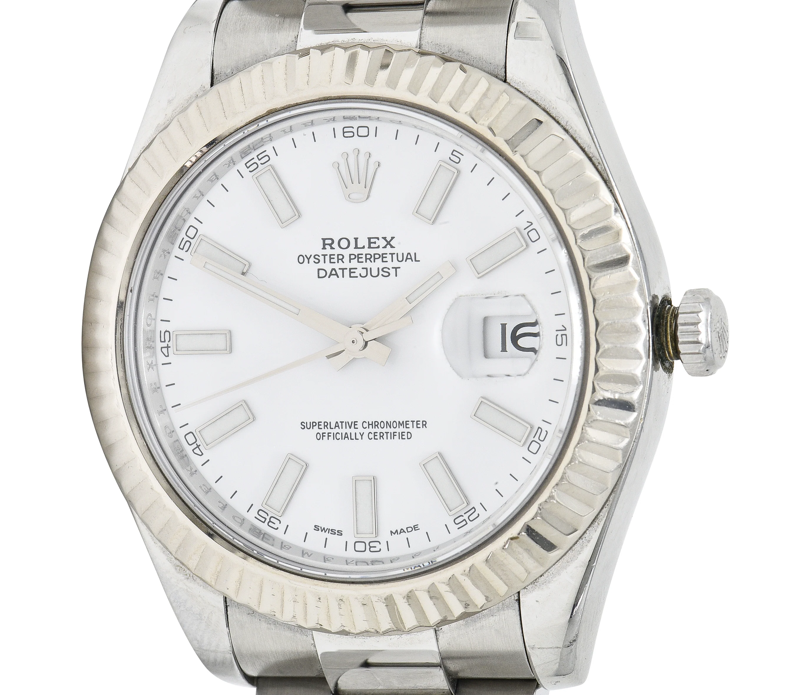 Rolex Datejust II 116334 41mm Automatic 18 Karat White Gold Steel Watch - Image 4