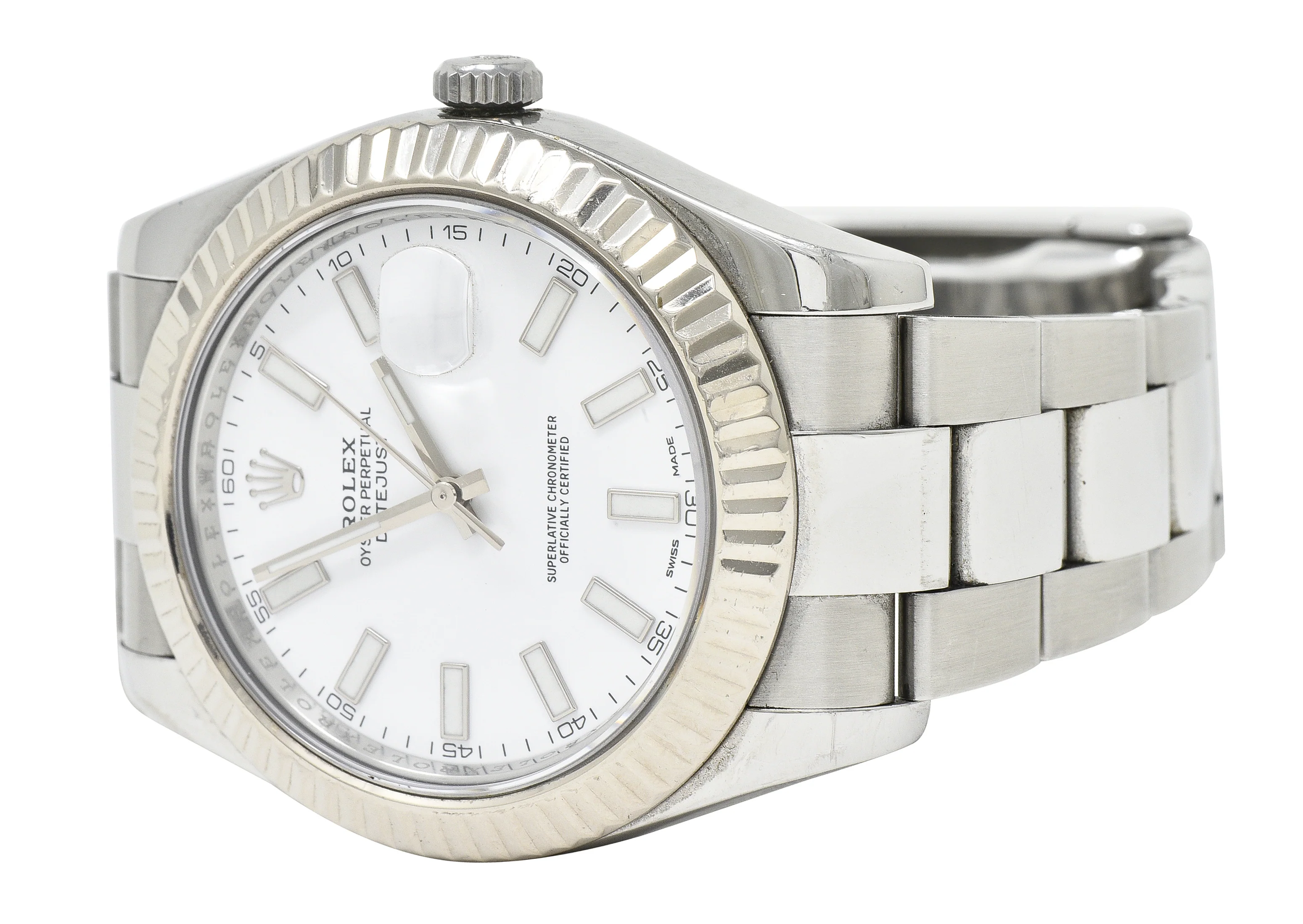 Rolex Datejust II 116334 41mm Automatic 18 Karat White Gold Steel Watch - Image 9