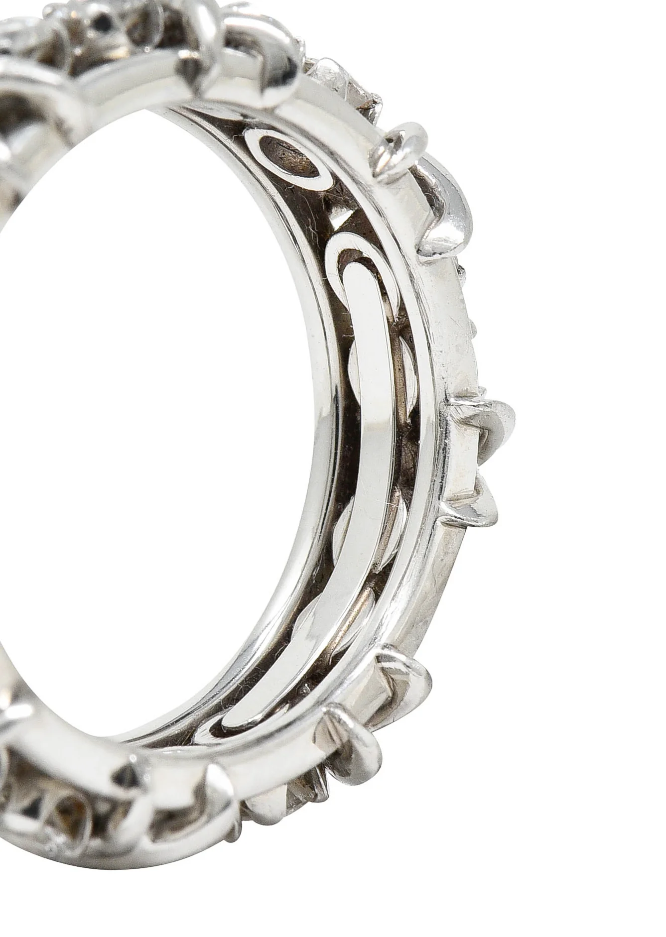 Schlumberger Tiffany & Co. 1.15 CTW Diamond Platinum X Band Ring - Image 8