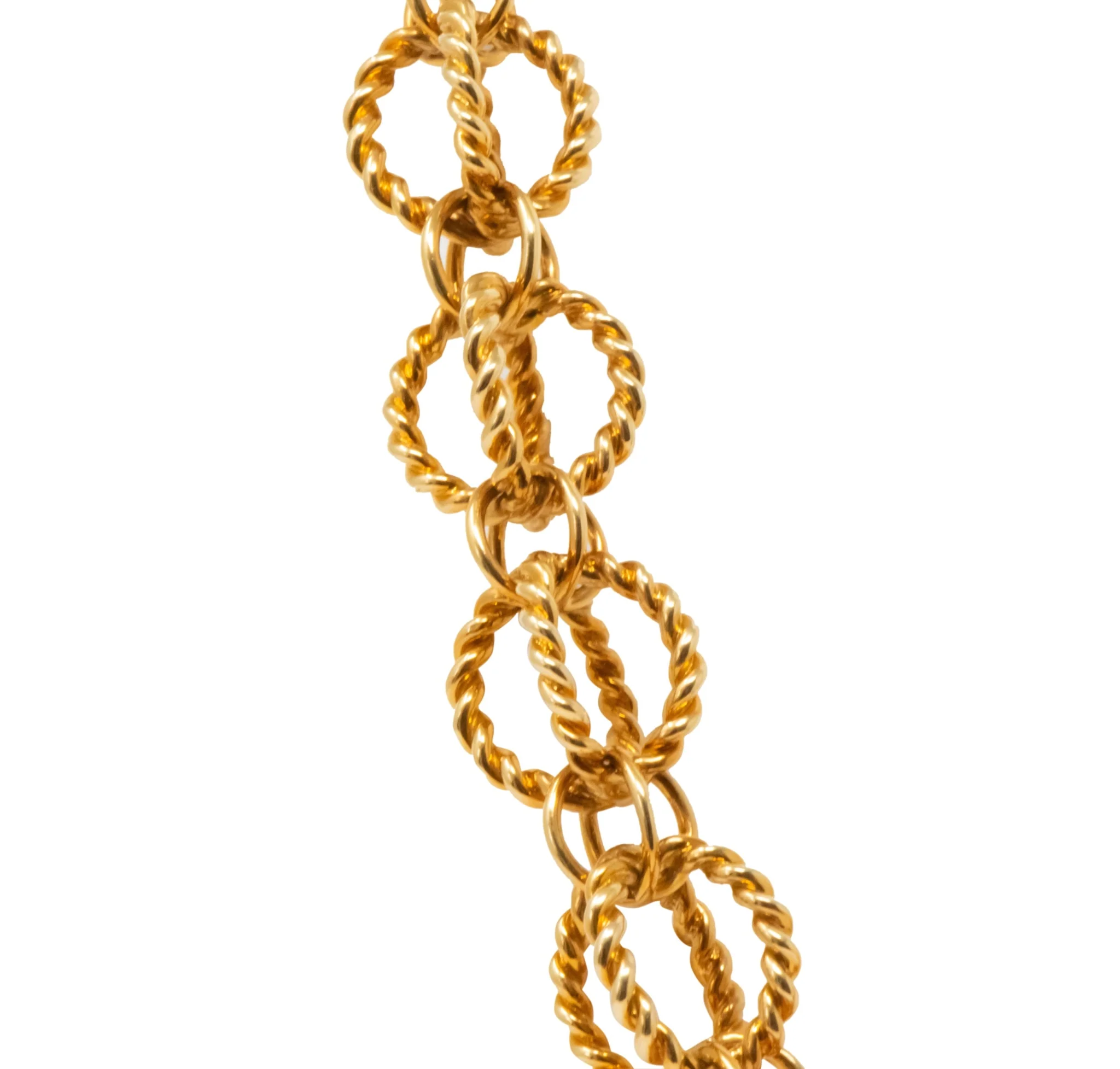Schlumberger Tiffany & Co. 18 Karat Gold Circle Rope Necklace - Image 2