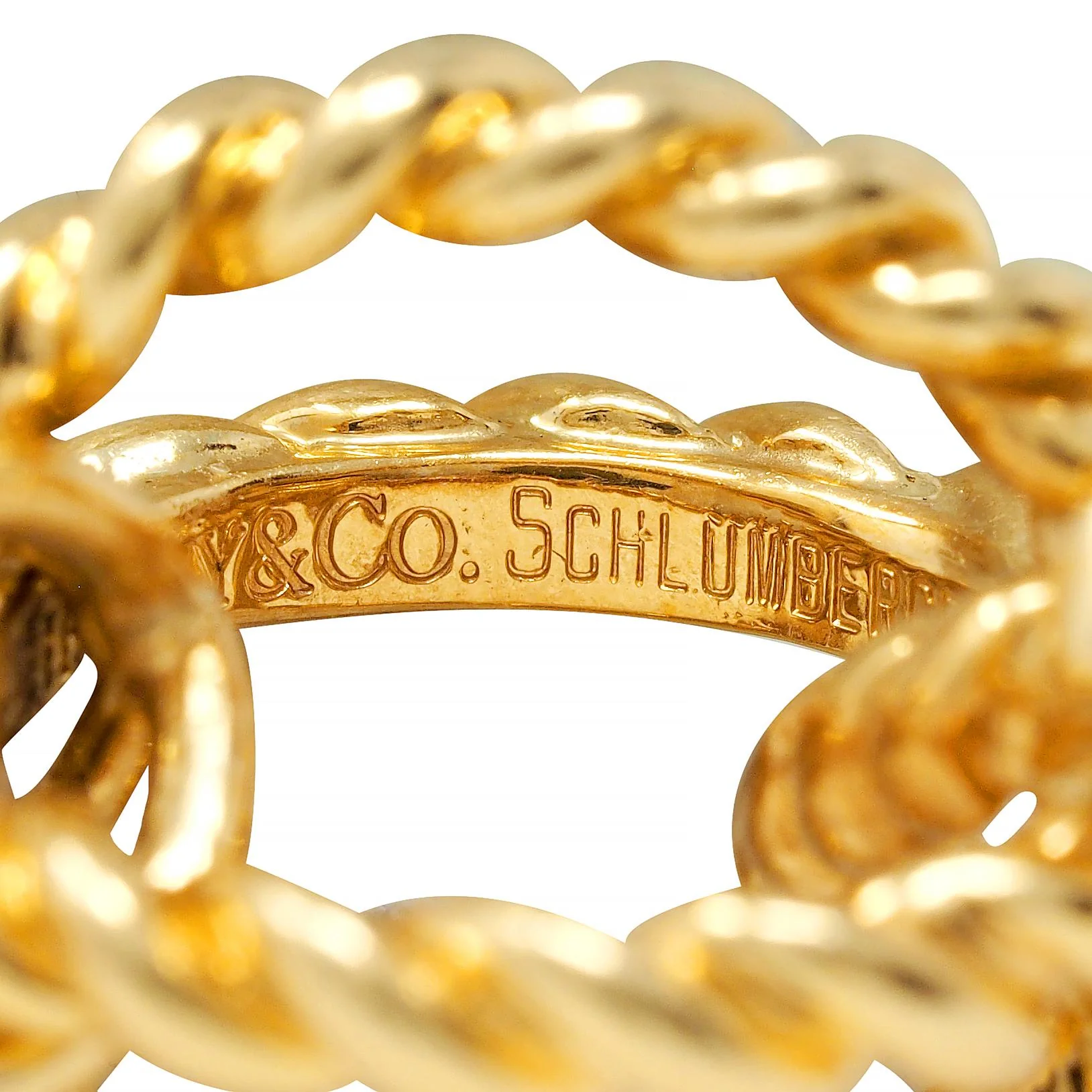 Schlumberger Tiffany & Co. 18 Karat Yellow Gold Circle Rope Bracelet - Image 10