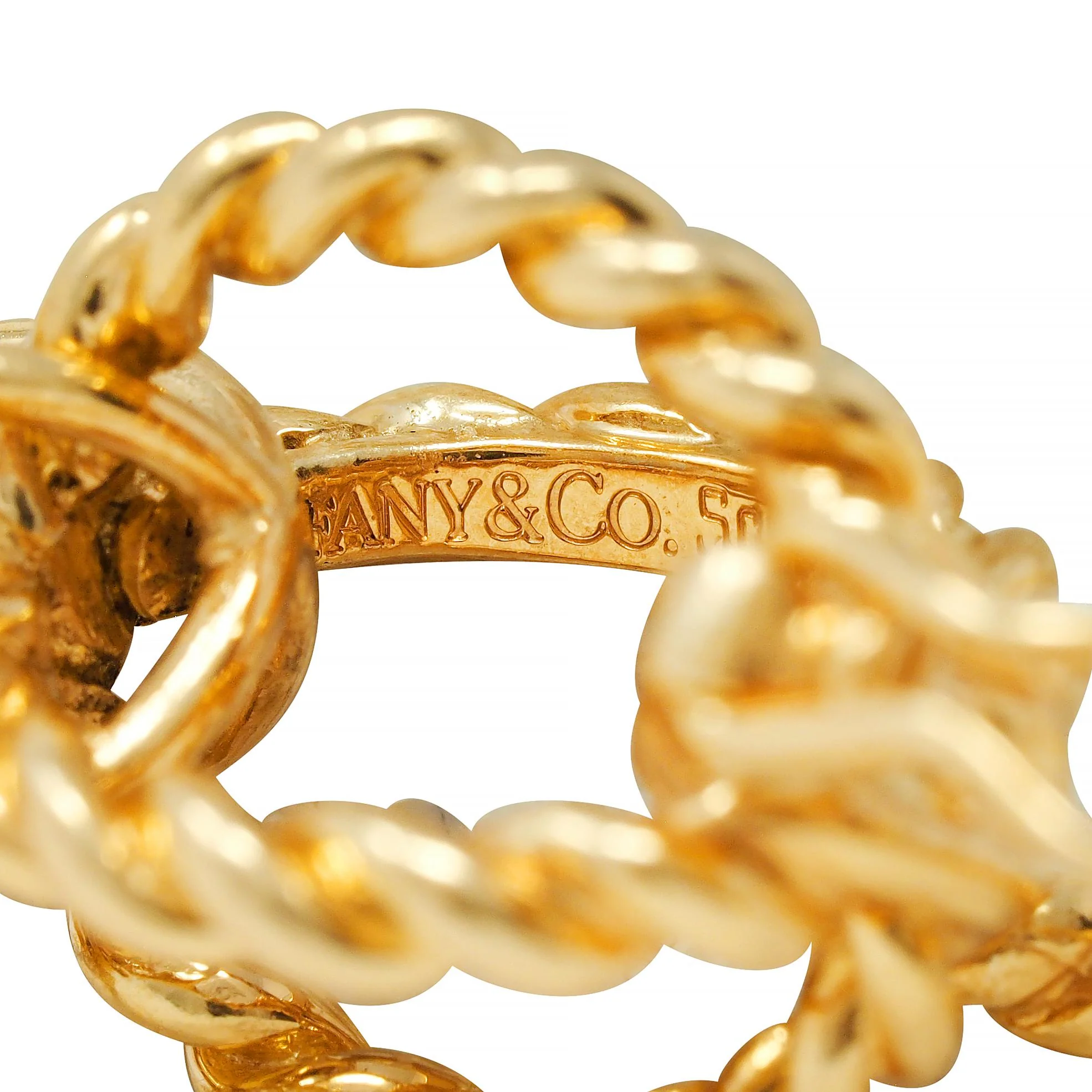 Schlumberger Tiffany & Co. 18 Karat Yellow Gold Circle Rope Bracelet - Image 11