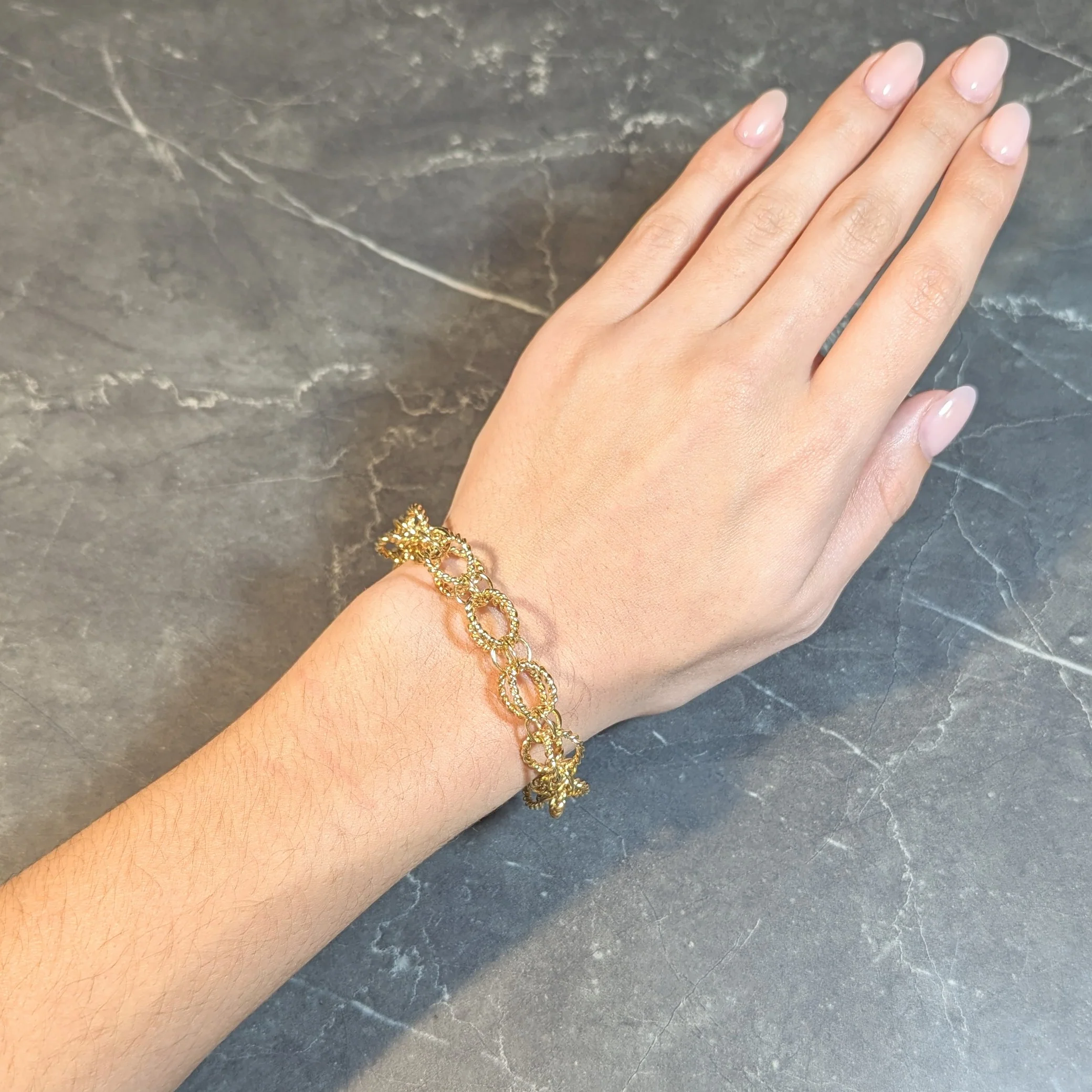 Schlumberger Tiffany & Co. 18 Karat Yellow Gold Circle Rope Bracelet - Image 12