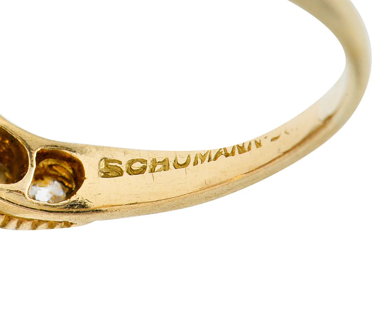 Schumann 1.45 CTW Sapphire Diamond 14 Karat Gold Bypass Ring - Image 7
