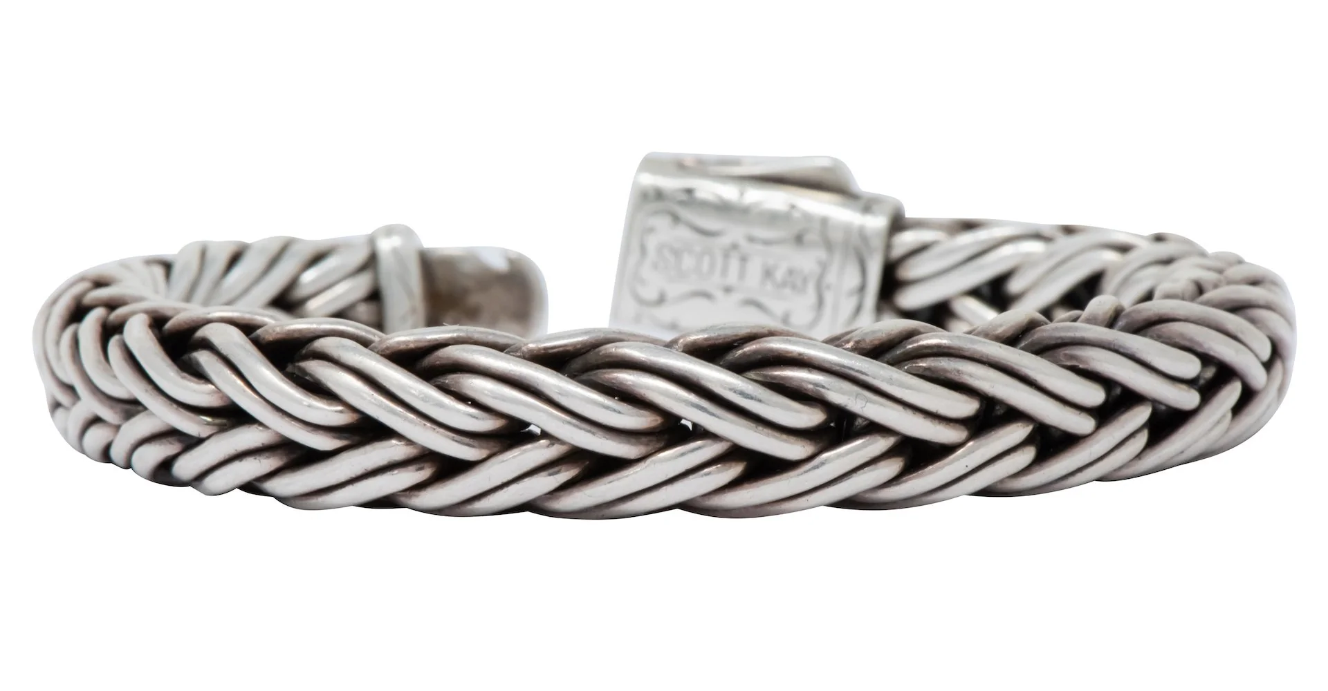 Scott Kay Sterling Silver 18 Karat Gold Doberman Men's Bracelet