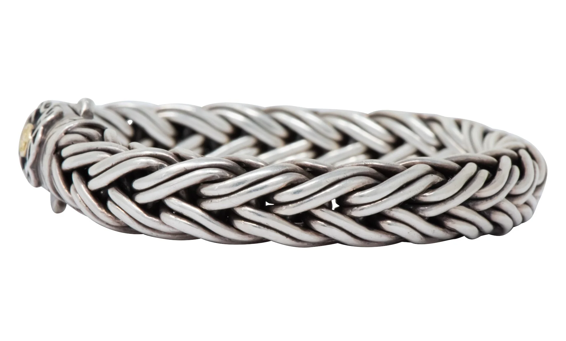 Scott Kay Sterling Silver 18 Karat Gold Doberman Men's Bracelet - Image 2