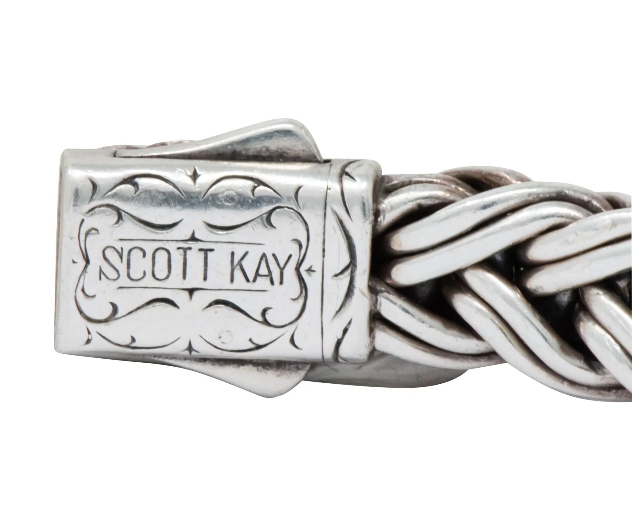 Scott Kay Sterling Silver 18 Karat Gold Doberman Men's Bracelet - Image 4