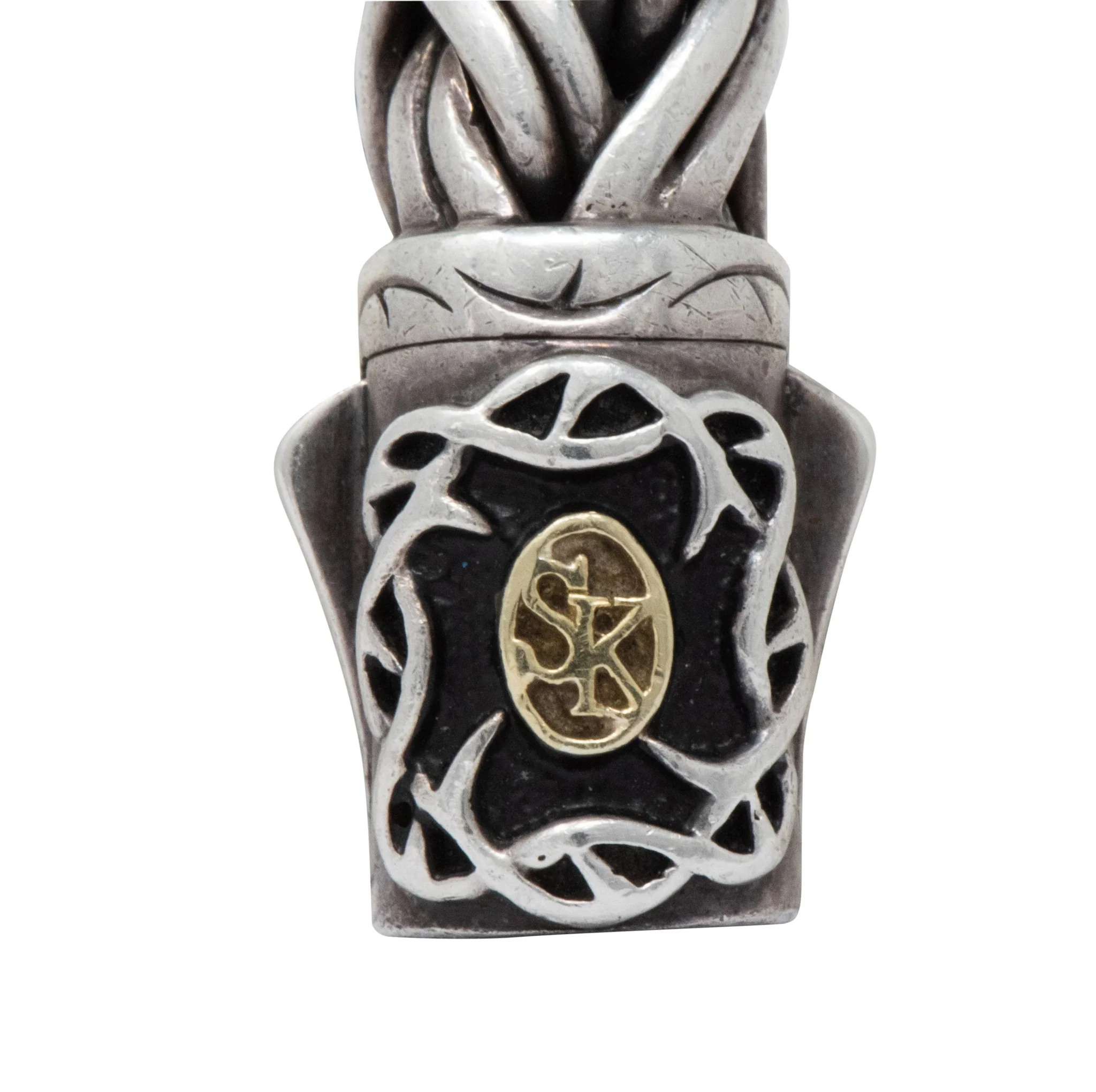 Scott Kay Sterling Silver 18 Karat Gold Doberman Men's Bracelet - Image 5