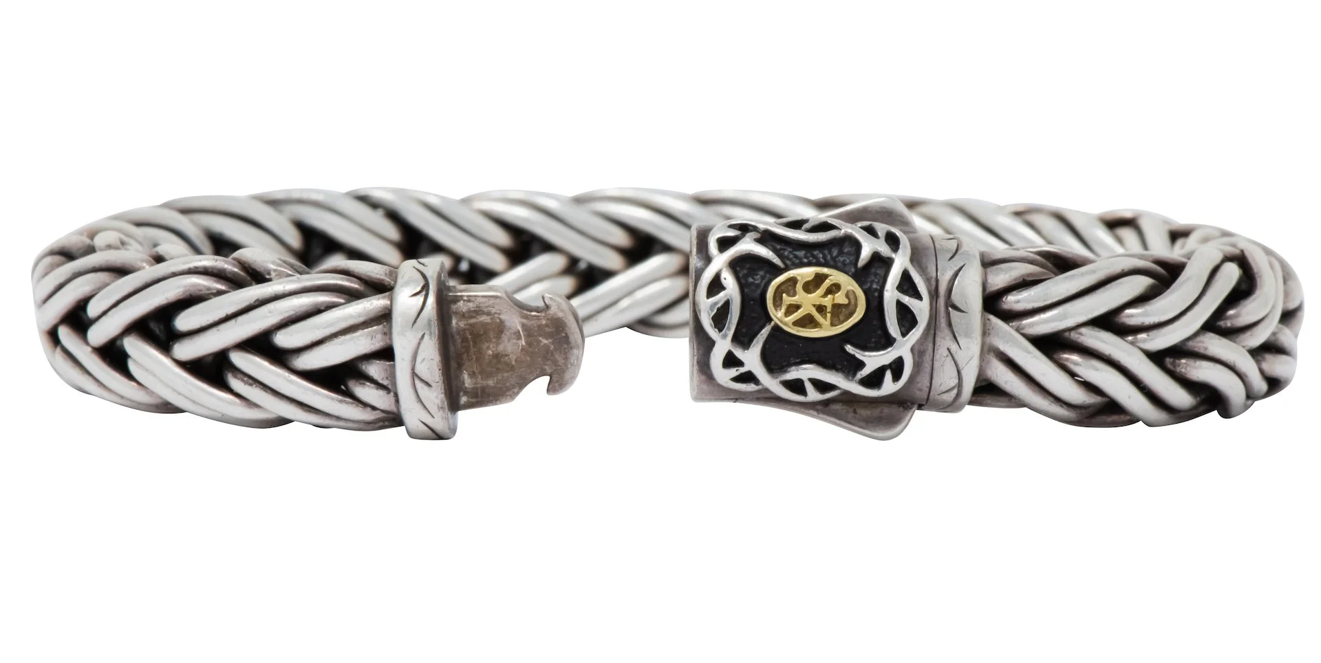 Scott Kay Sterling Silver 18 Karat Gold Doberman Men's Bracelet - Image 6