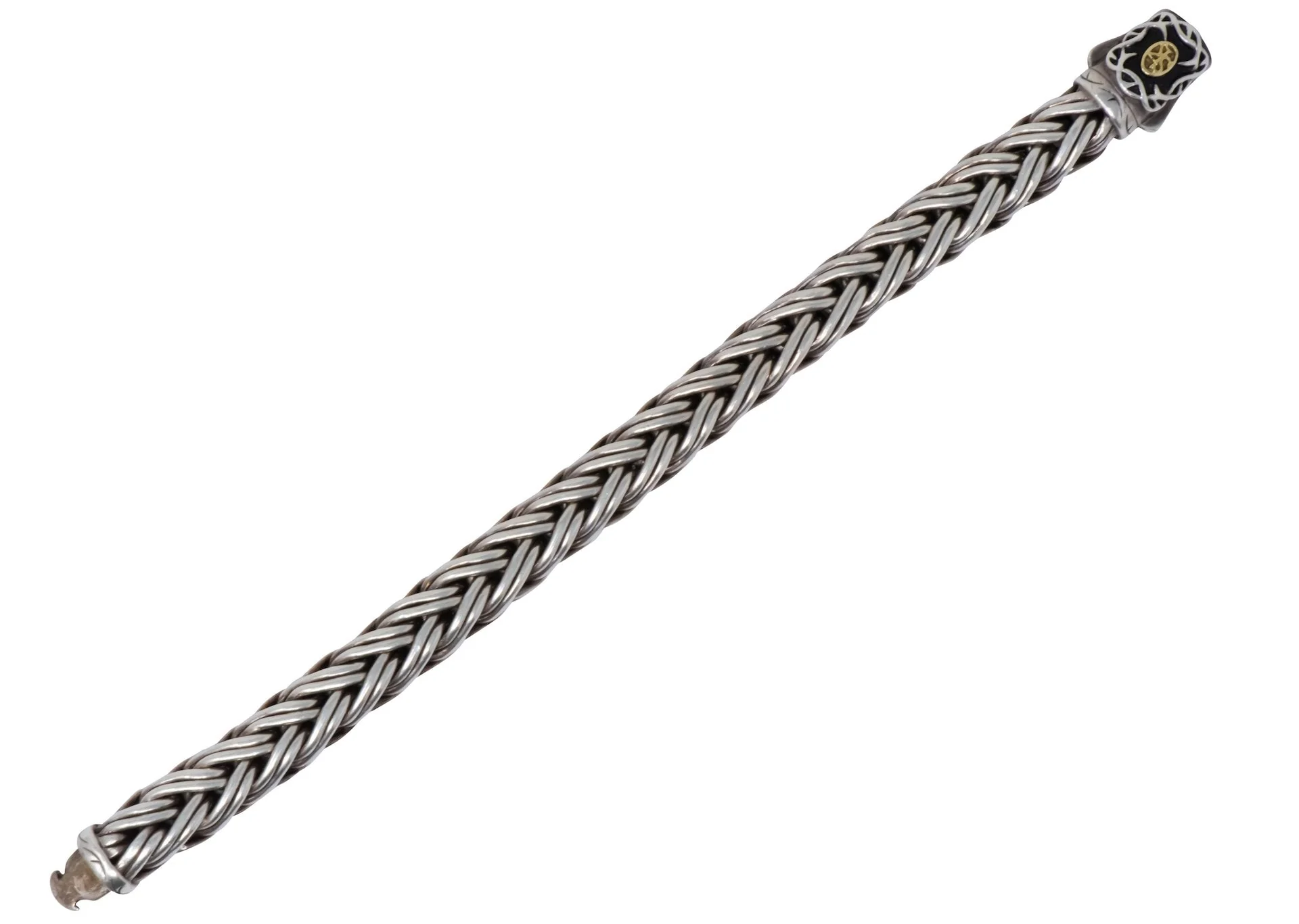 Scott Kay Sterling Silver 18 Karat Gold Doberman Men's Bracelet - Image 7