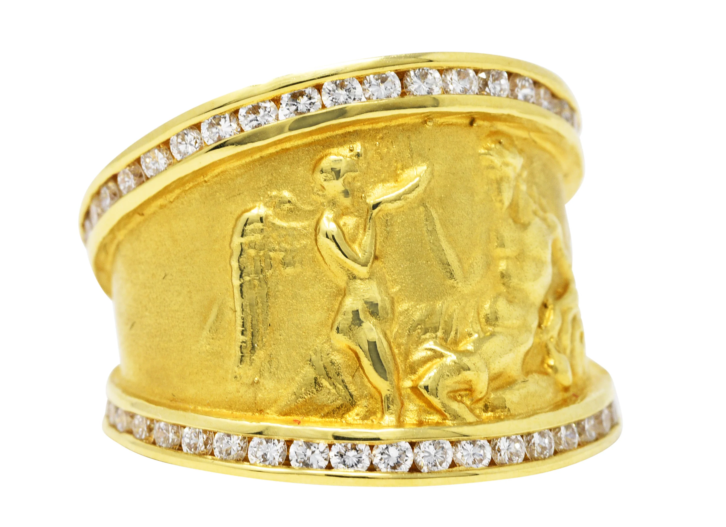 SeidanGang 1.00 CTW Diamond 18 Karat Gold Cupid Dionysus Band Ring - Image 2