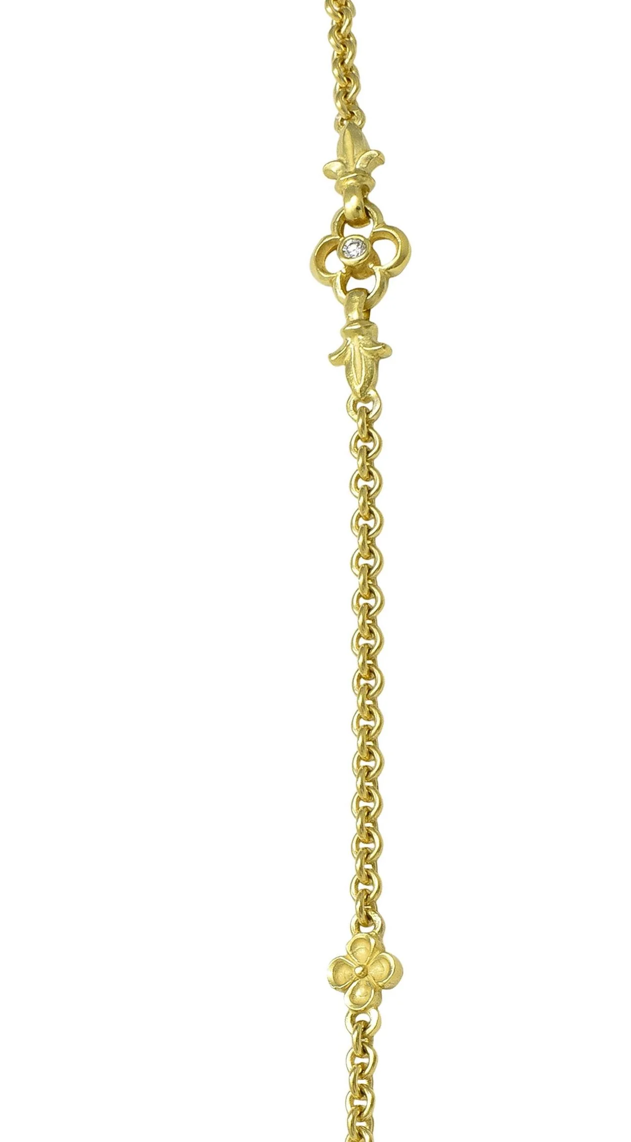 SeidenGang 1990s 1.15 CTW Diamond 18 Karat Yellow Gold Interchangeable Vintage Heart Pendant Necklace - Image 12