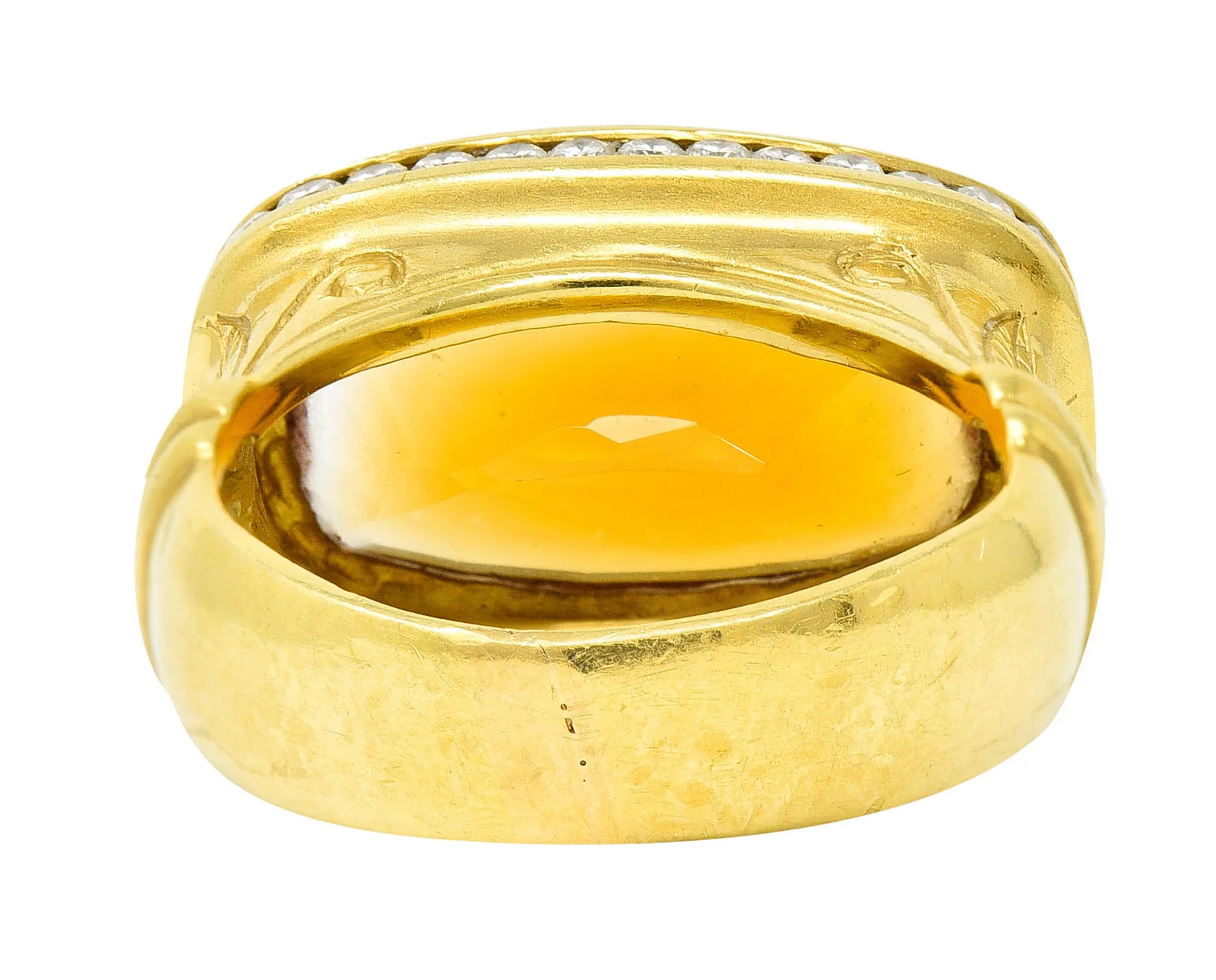 Seidengang Citrine Diamond 18 Karat Gold Gemstone Ring - Image 4