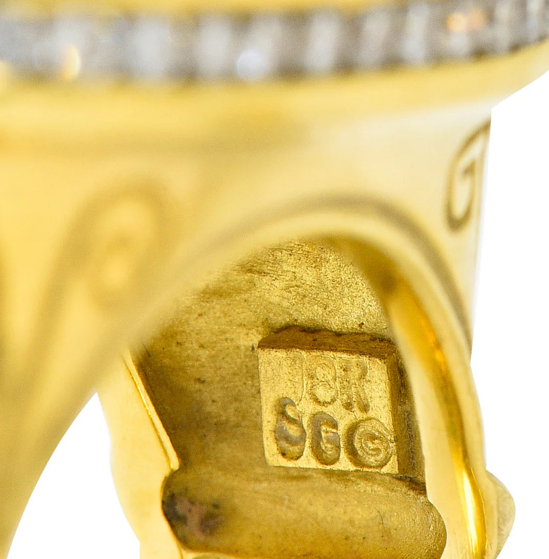Seidengang Citrine Diamond 18 Karat Gold Gemstone Ring - Image 7